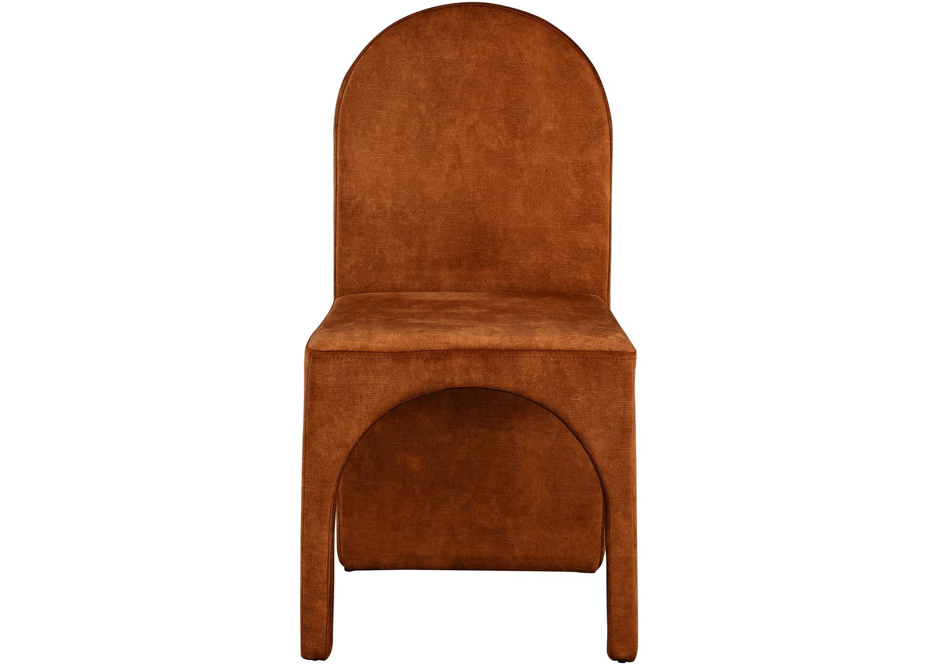 Summer Cognac Velvet Dining Side Chair Set of 2,Meridian Furniture