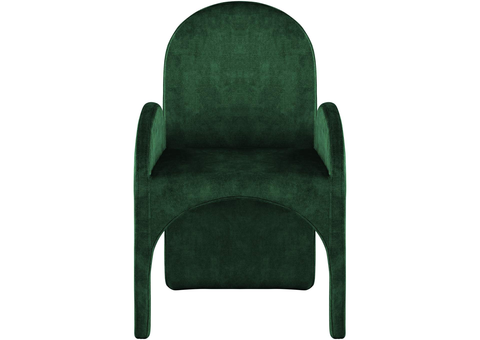 Summer Green Velvet Dining Arm Chair Set of 2,Meridian Furniture