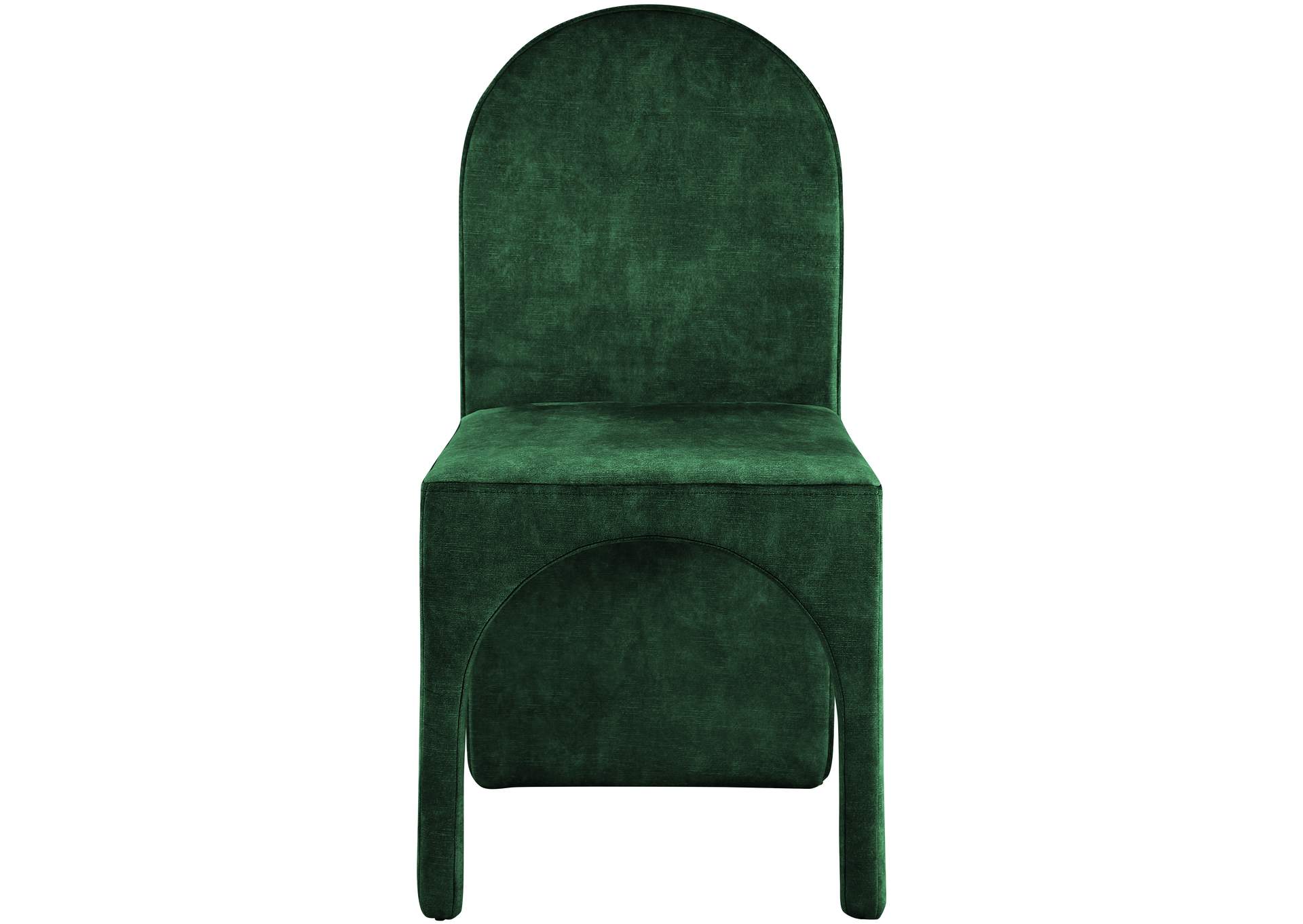 Summer Green Velvet Dining Side Chair Set of 2,Meridian Furniture