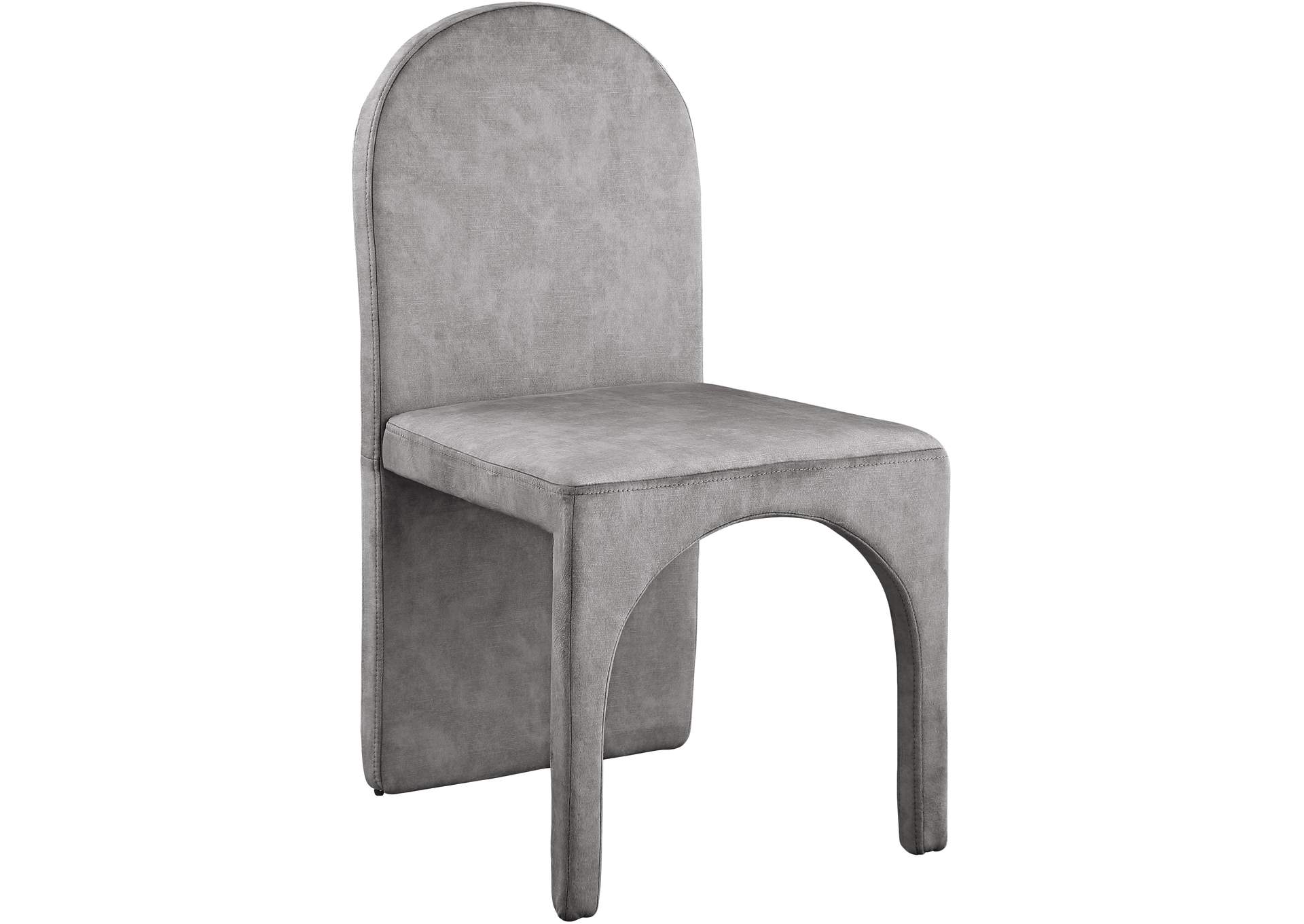 Summer Grey Velvet Dining Side Chair Set of 2,Meridian Furniture