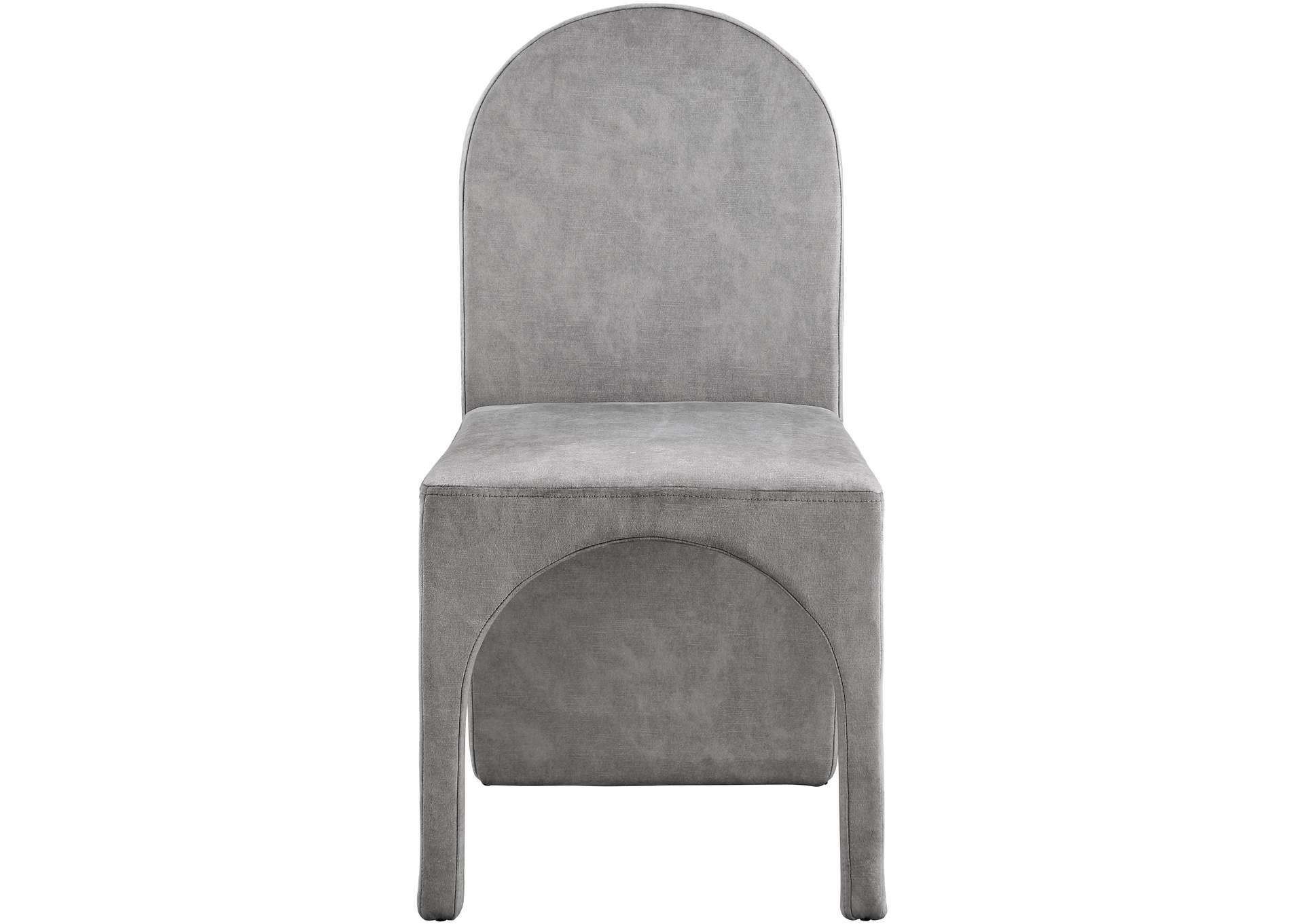 Summer Grey Velvet Dining Side Chair Set of 2,Meridian Furniture