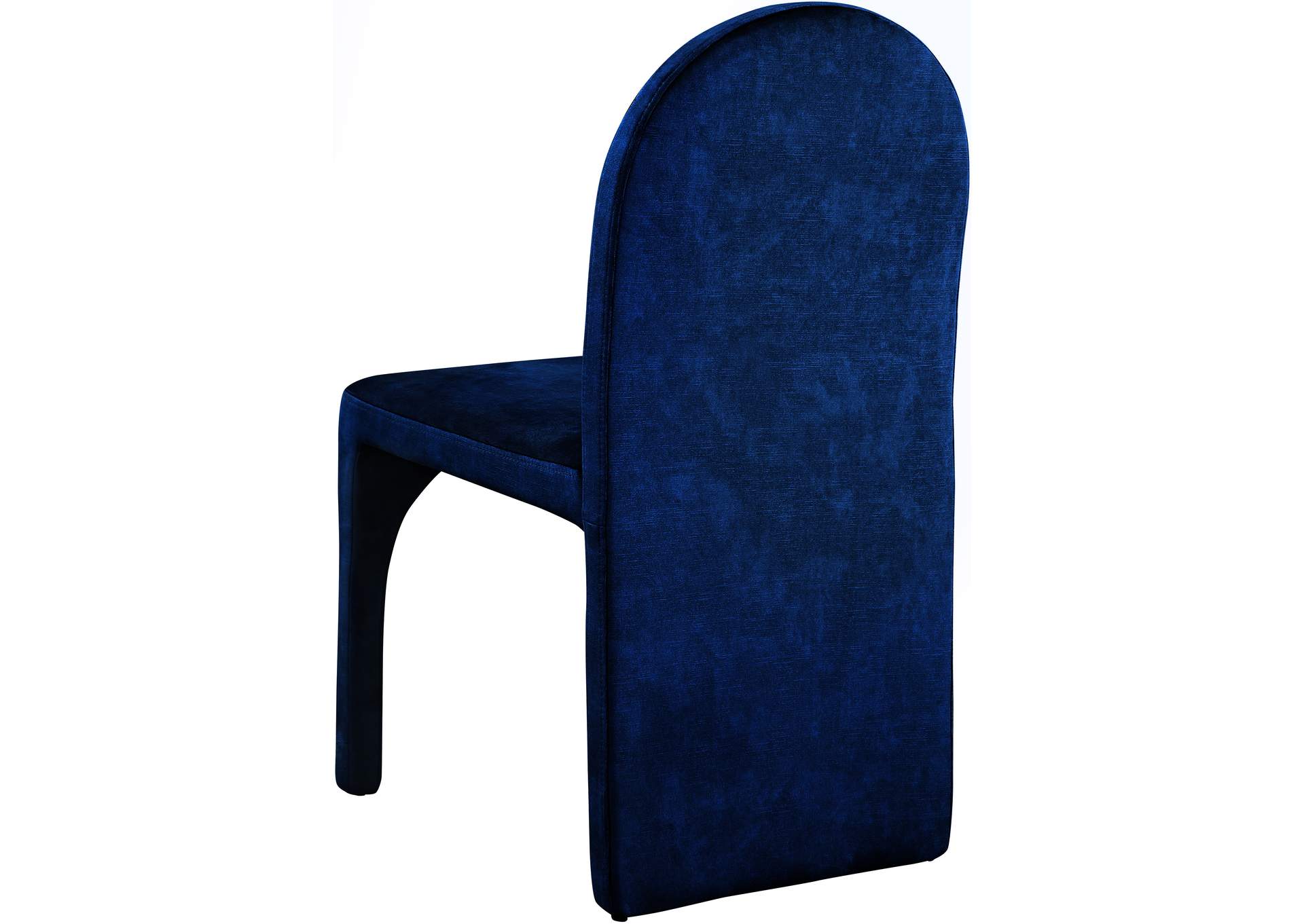 Summer Navy Velvet Dining Side Chair Set of 2,Meridian Furniture