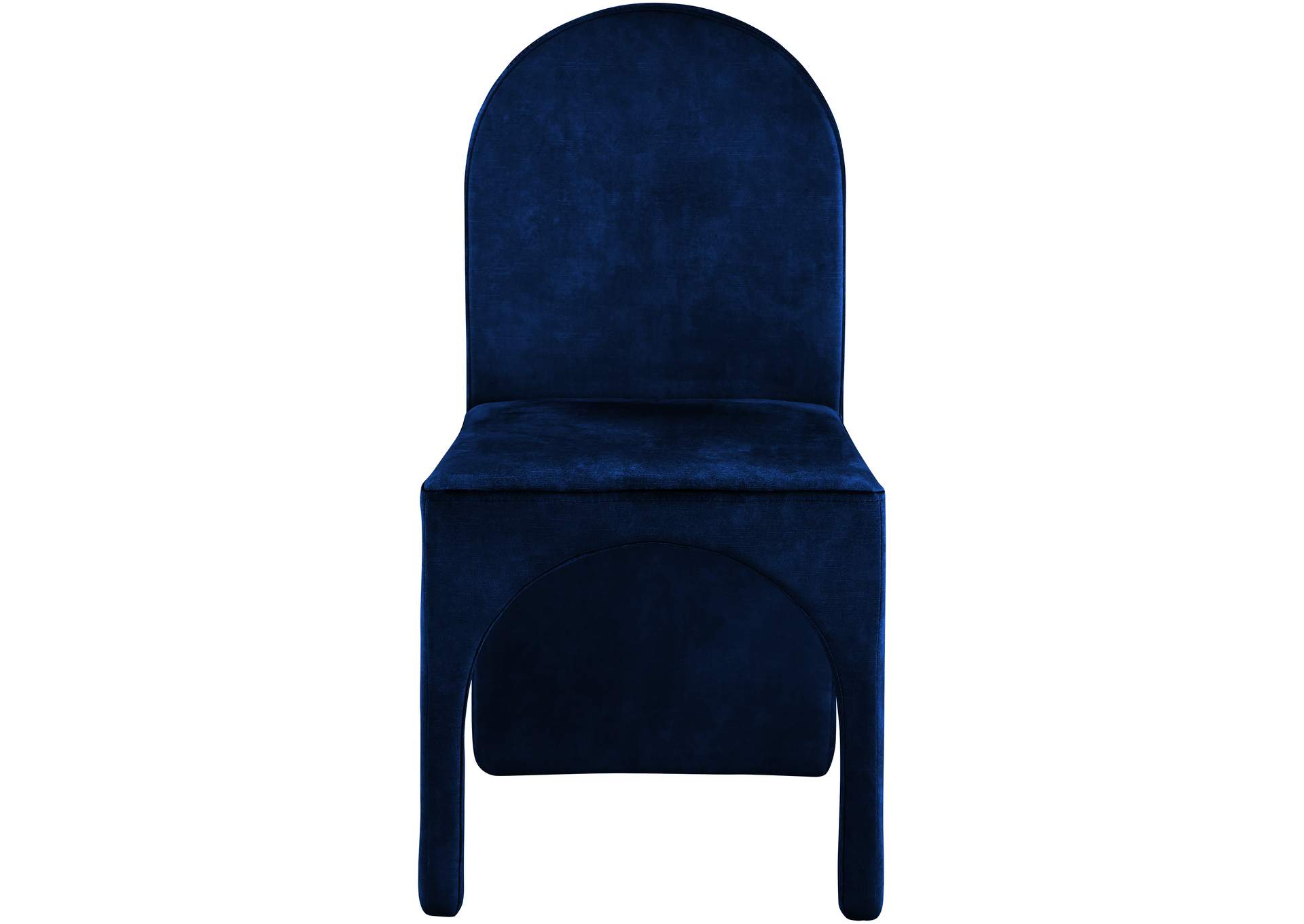 Summer Navy Velvet Dining Side Chair Set of 2,Meridian Furniture