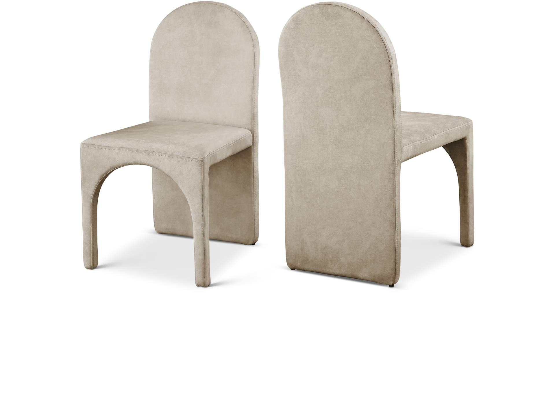 Summer Stone Velvet Dining Side Chair Set of 2,Meridian Furniture