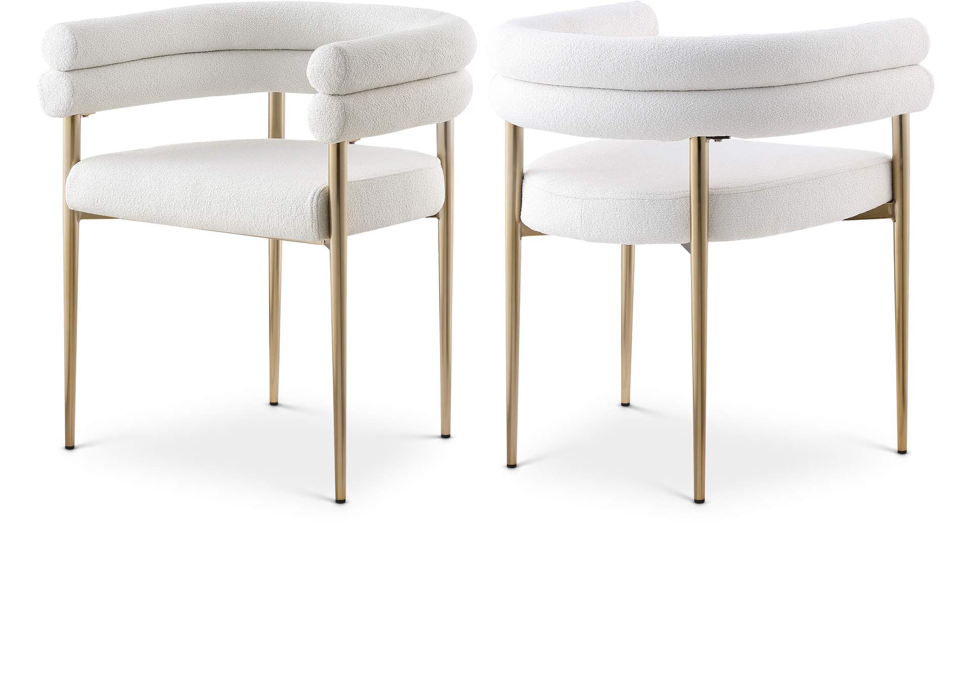 Brielle Cream Fabric Dining Chair Set of 2,Meridian Furniture