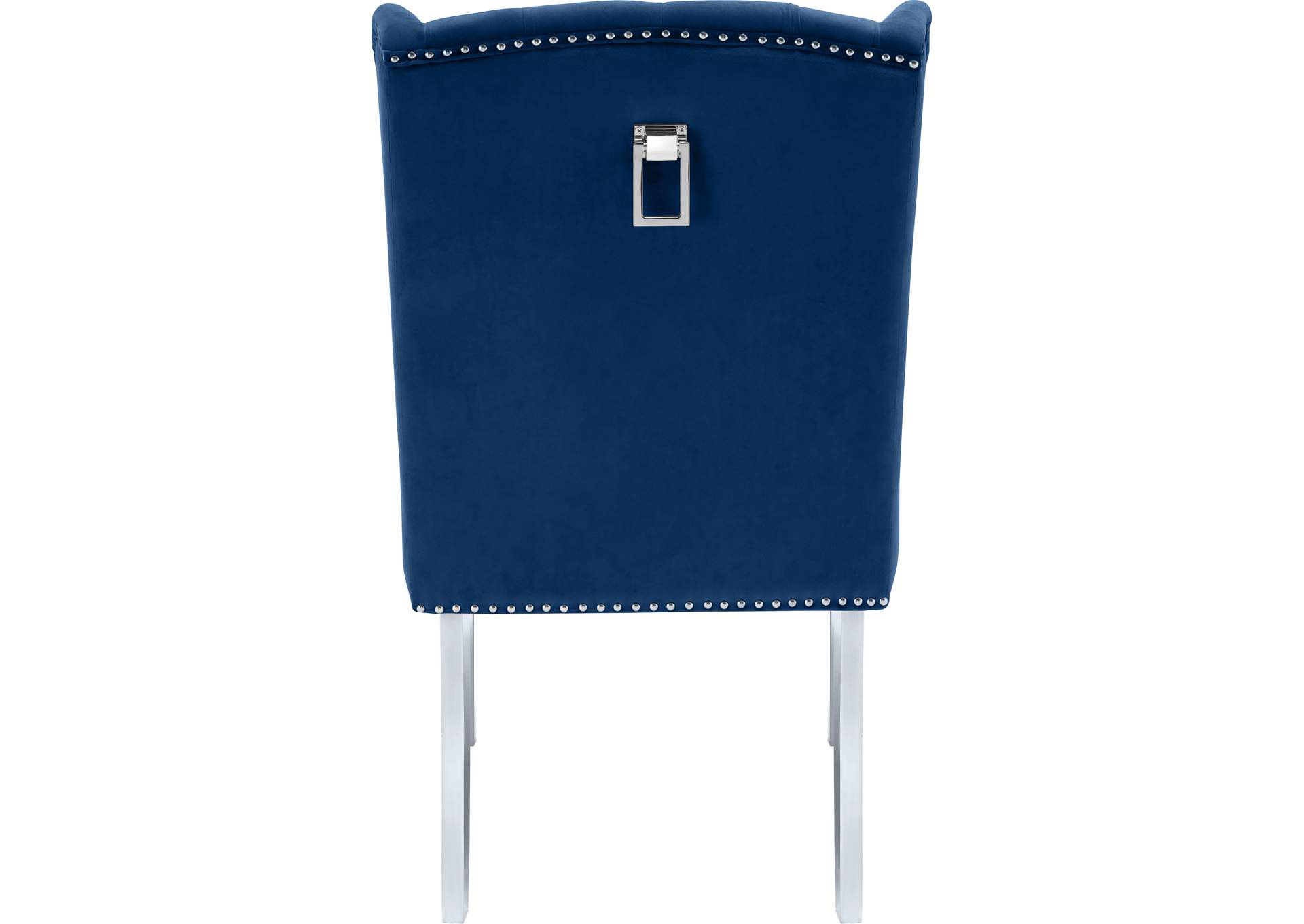 Suri Navy Velvet Dining Chair Set of 2,Meridian Furniture