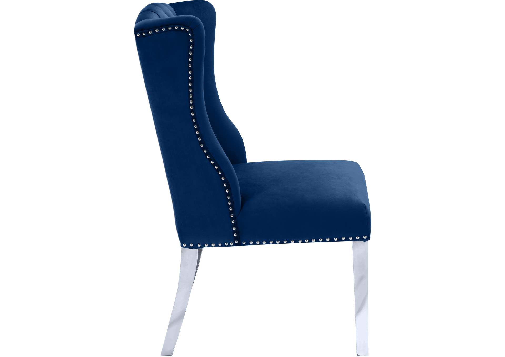 Suri Navy Velvet Dining Chair Set of 2,Meridian Furniture