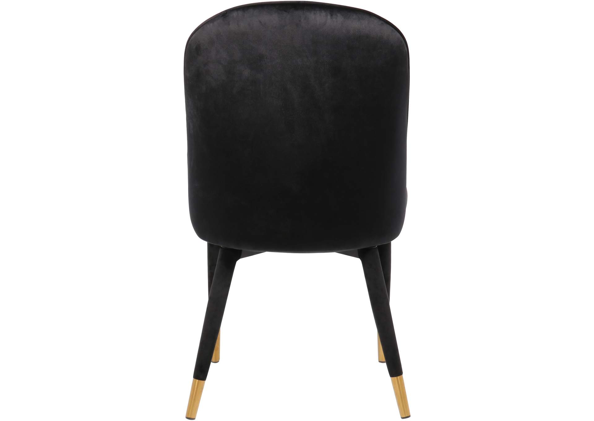 Belle Black Velvet Dining Chair Set of 2,Meridian Furniture