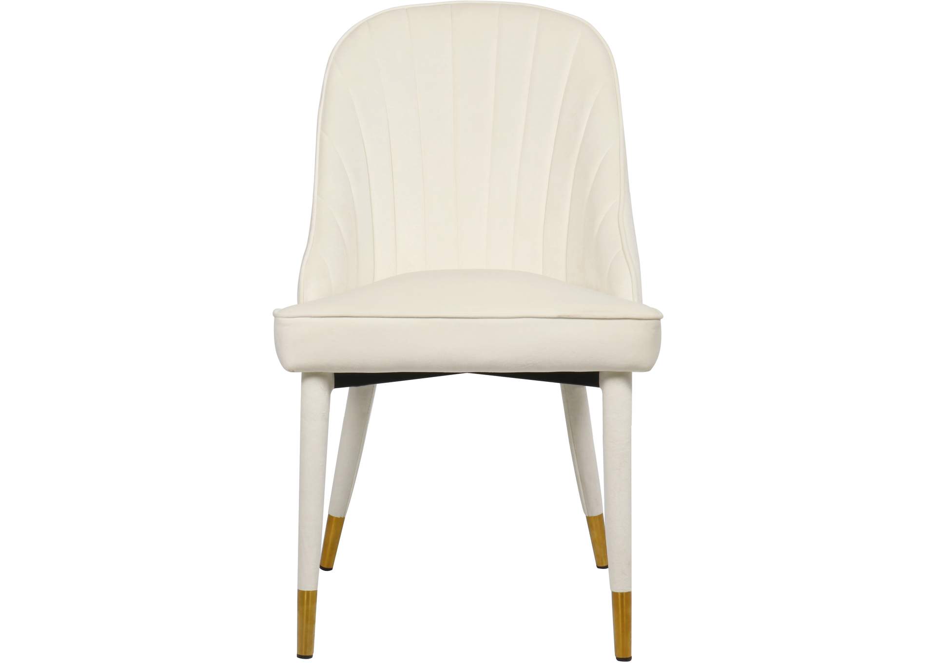 Belle Cream Velvet Dining Chair Set of 2,Meridian Furniture