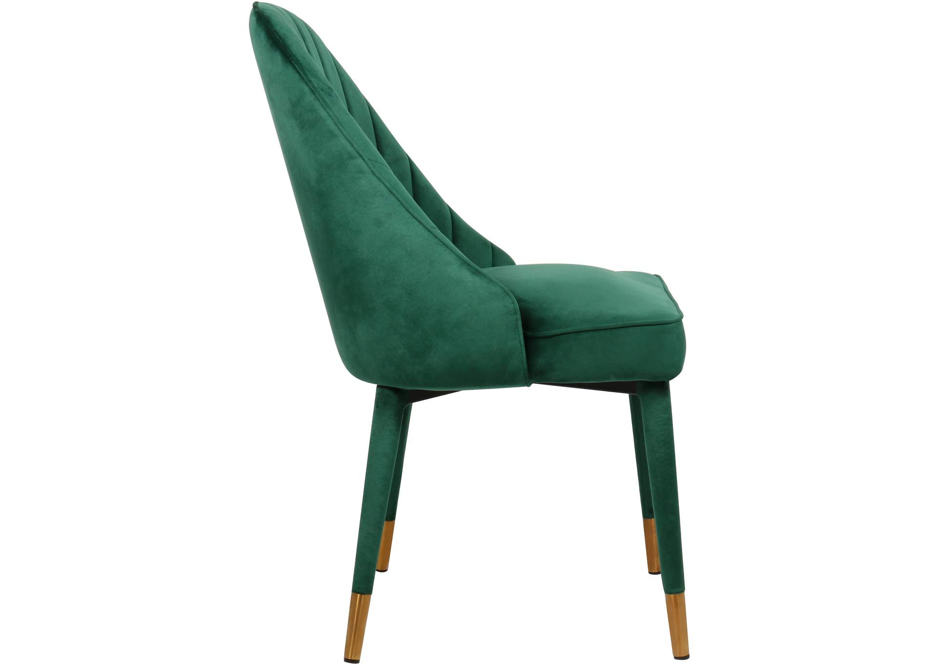 Belle Green Velvet Dining Chair Set of 2,Meridian Furniture