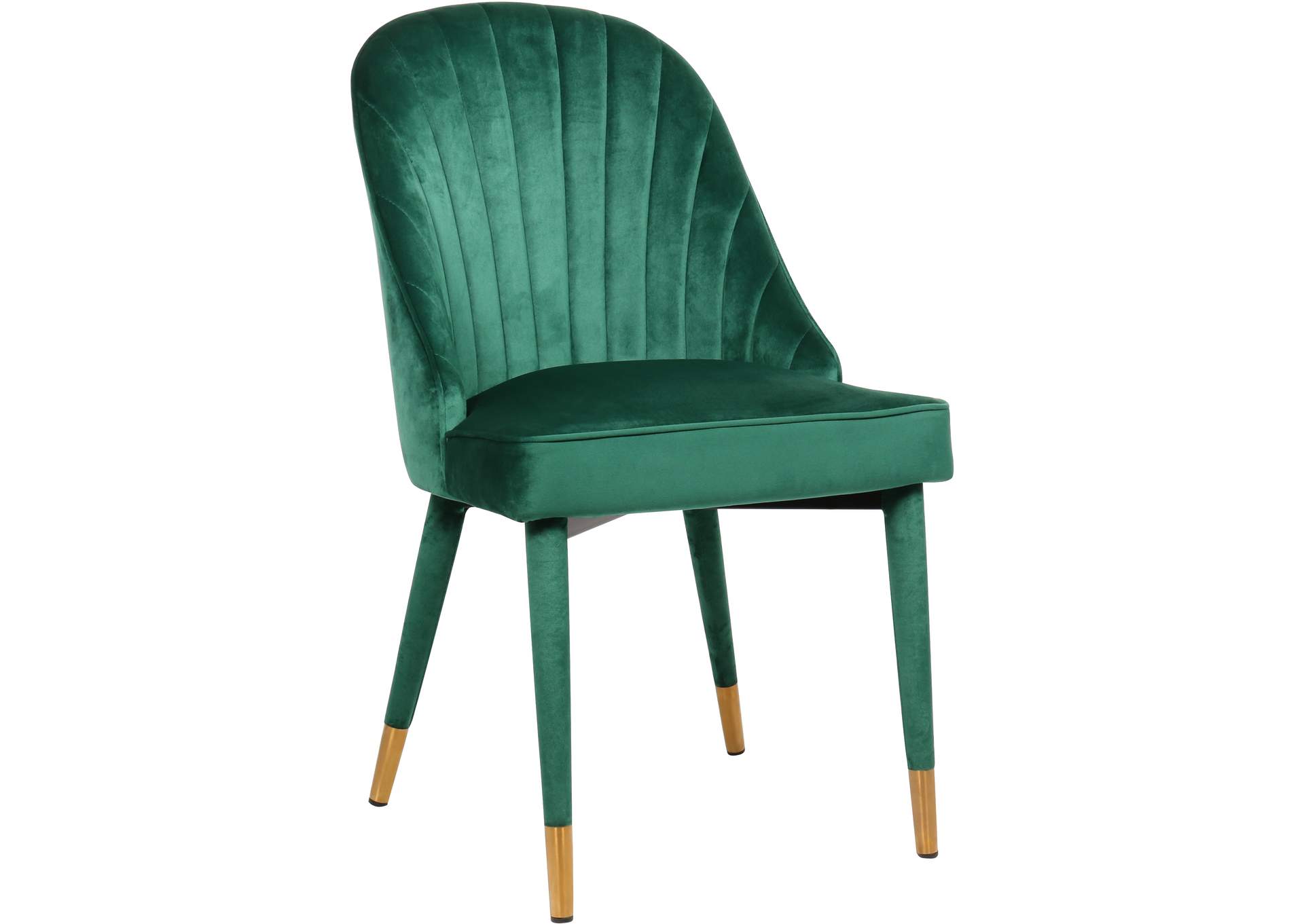 Belle Green Velvet Dining Chair Set of 2,Meridian Furniture