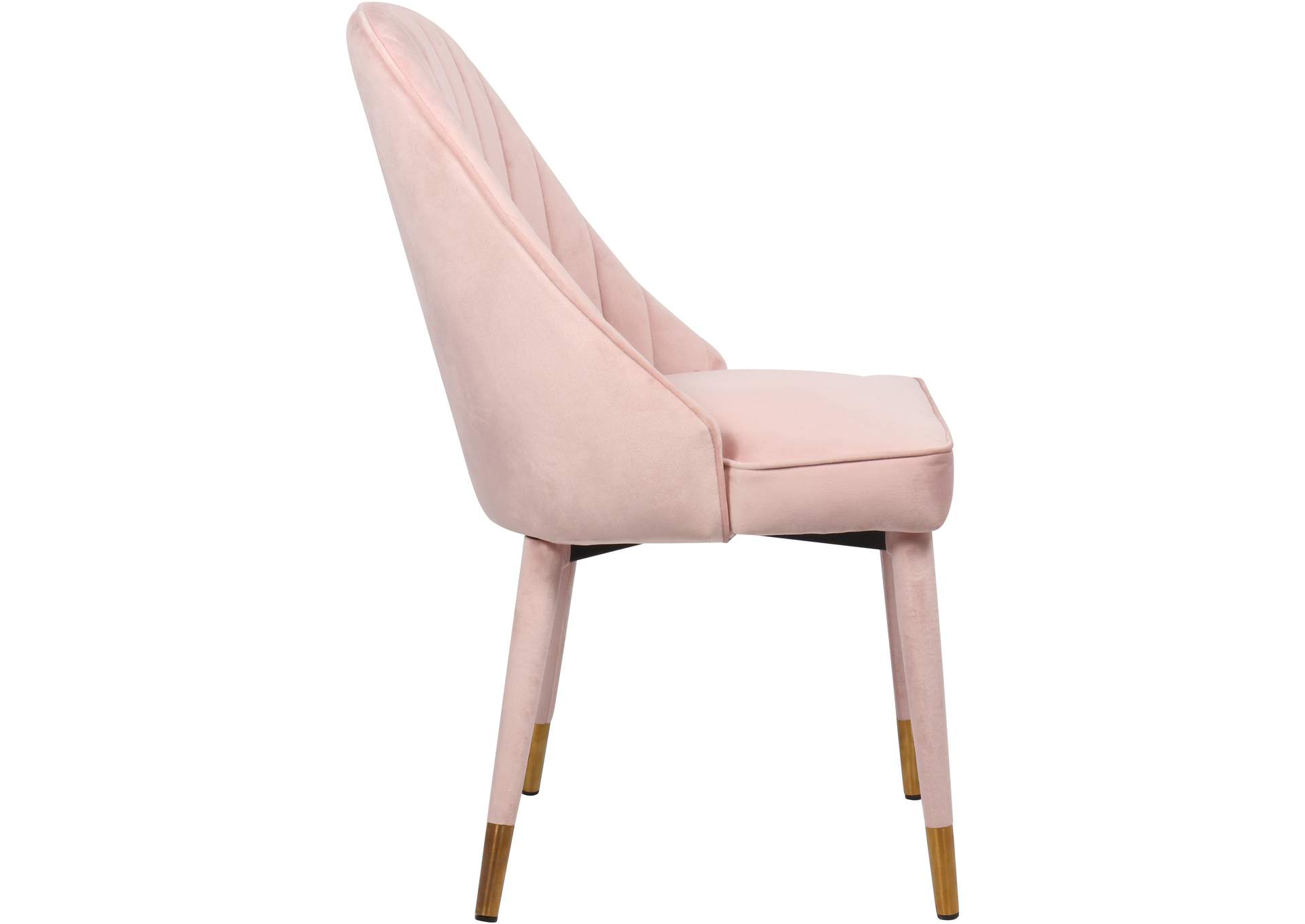 Belle Pink Velvet Dining Chair Set of 2,Meridian Furniture