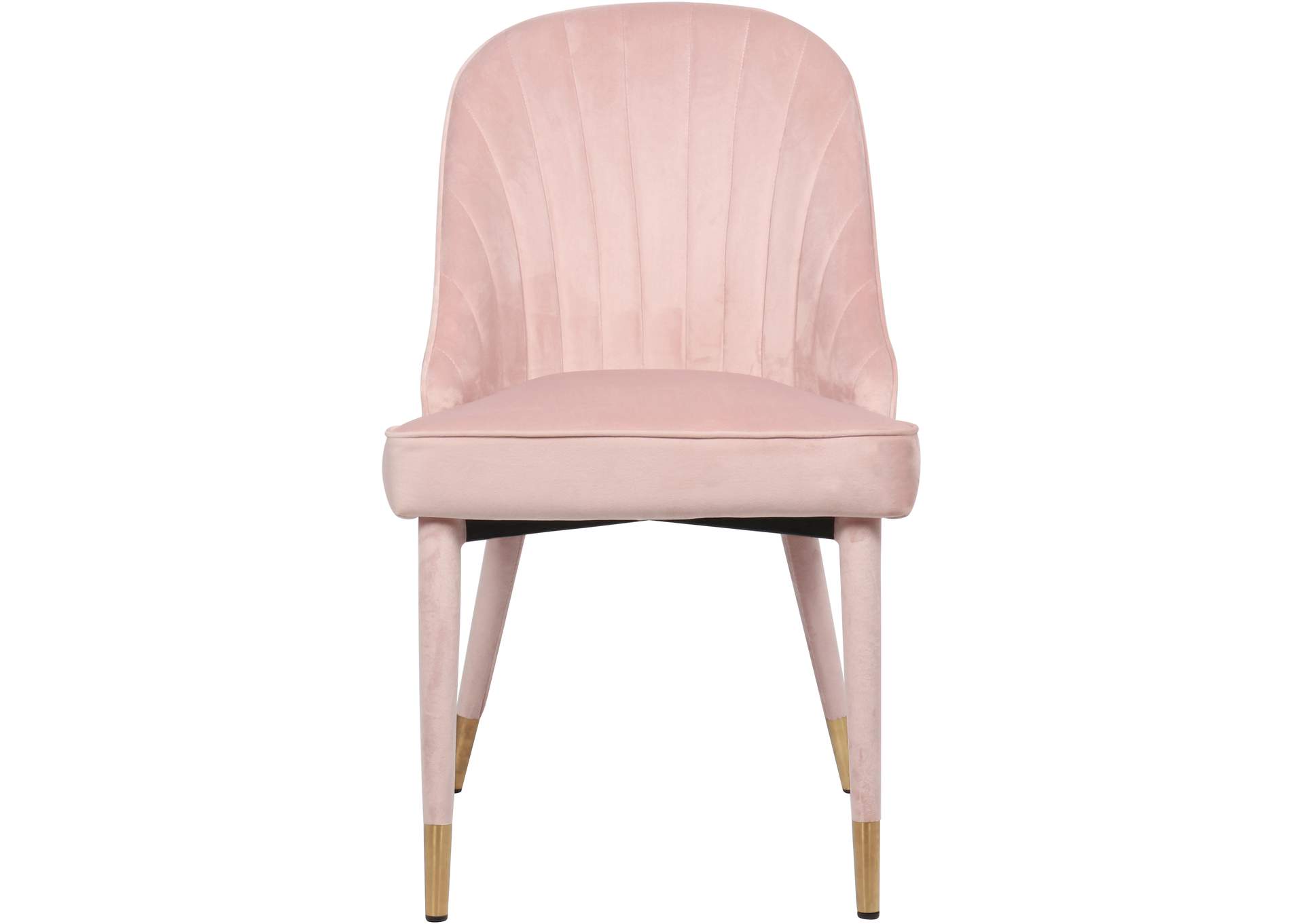 Belle Pink Velvet Dining Chair Set of 2,Meridian Furniture