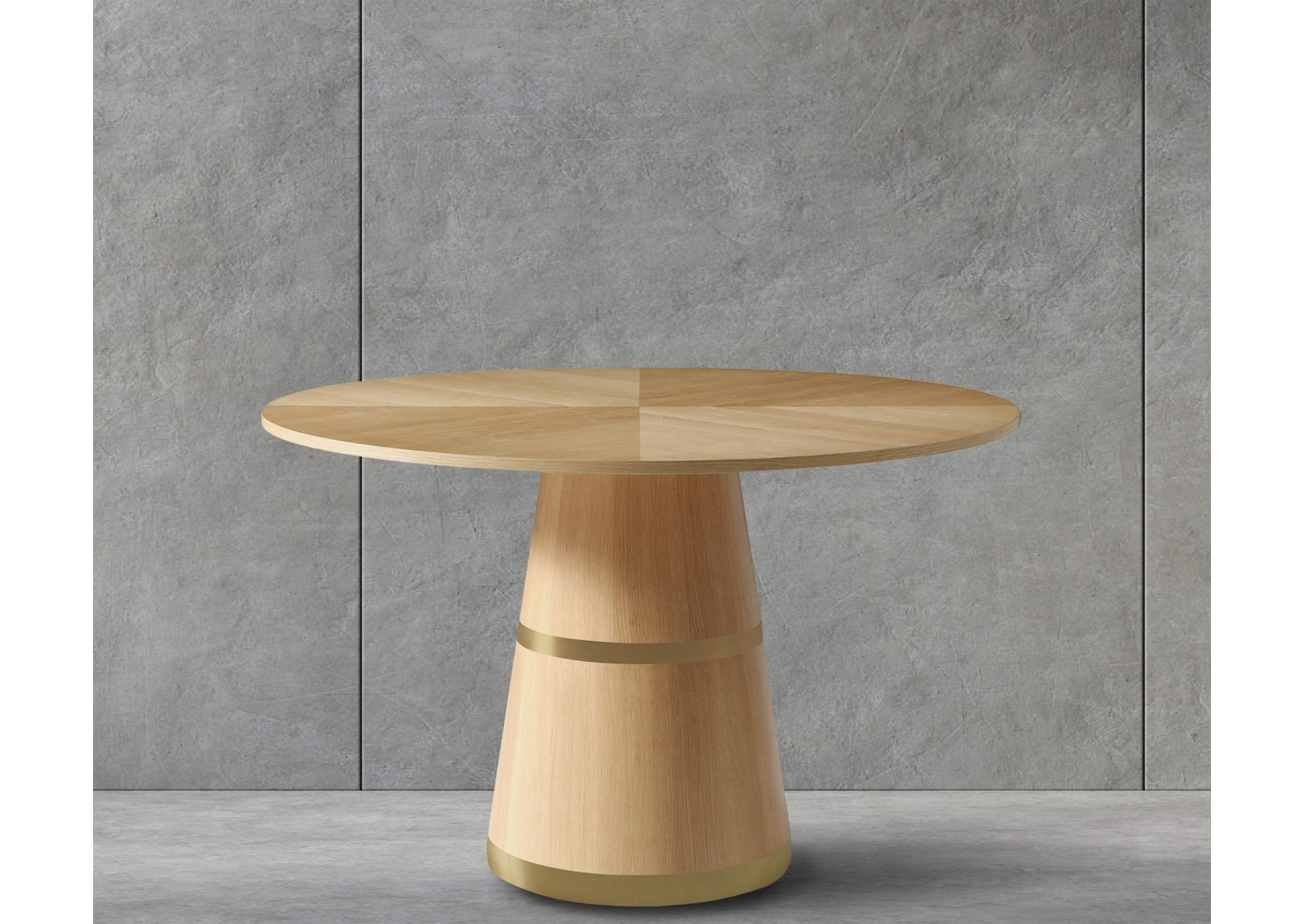 Hans White Oak Dining Table,Meridian Furniture