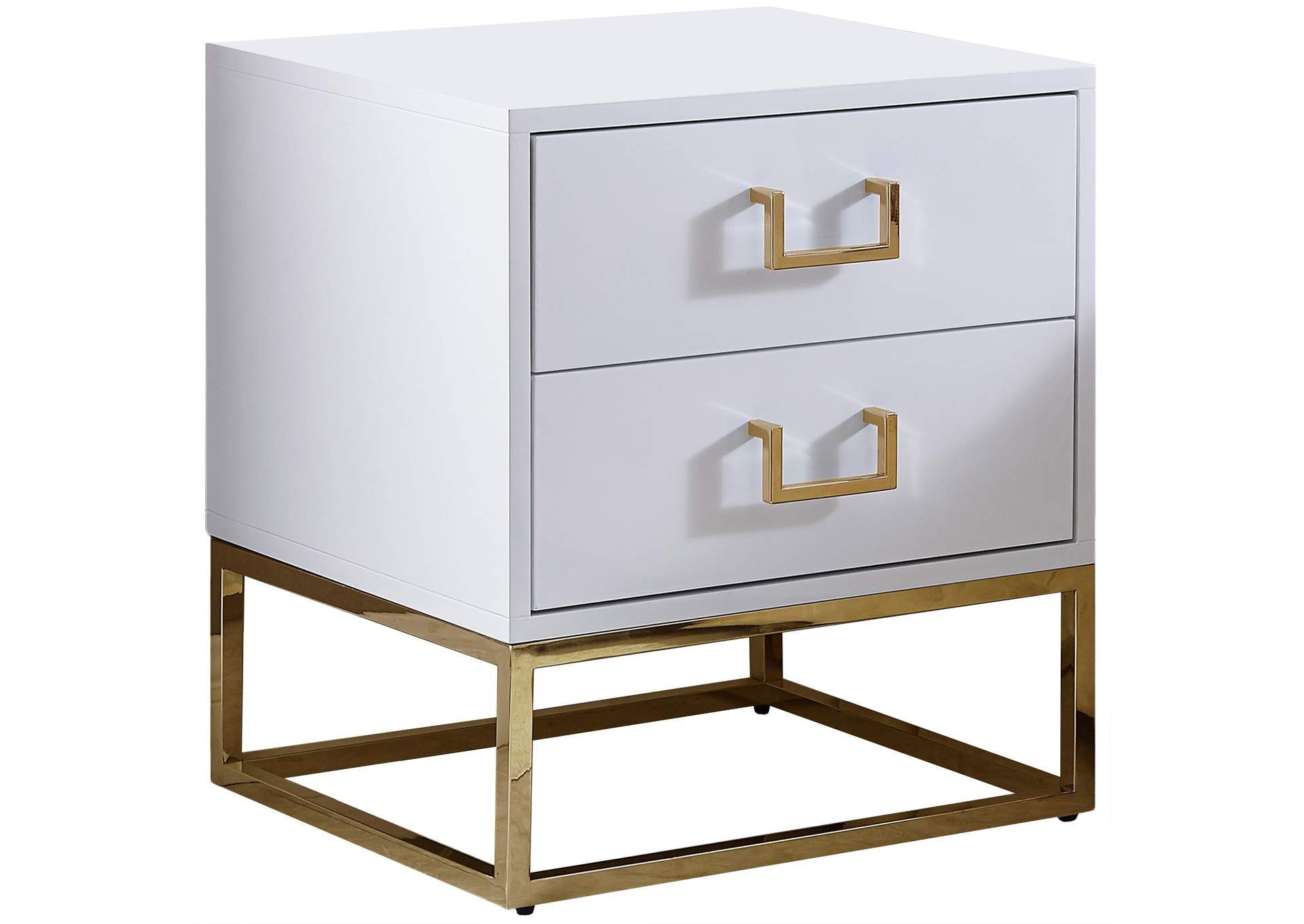 Nova White Side Table,Meridian Furniture