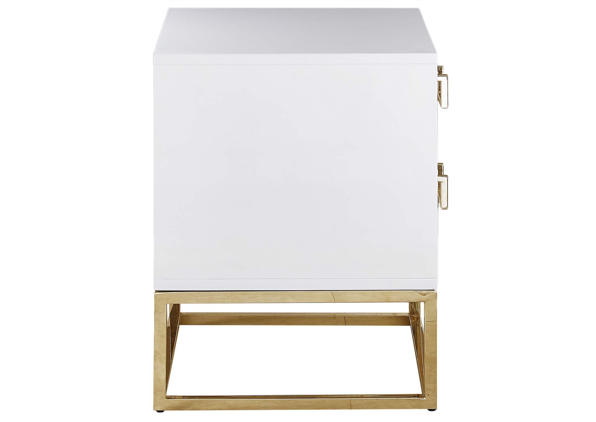 Nova White Side Table,Meridian Furniture