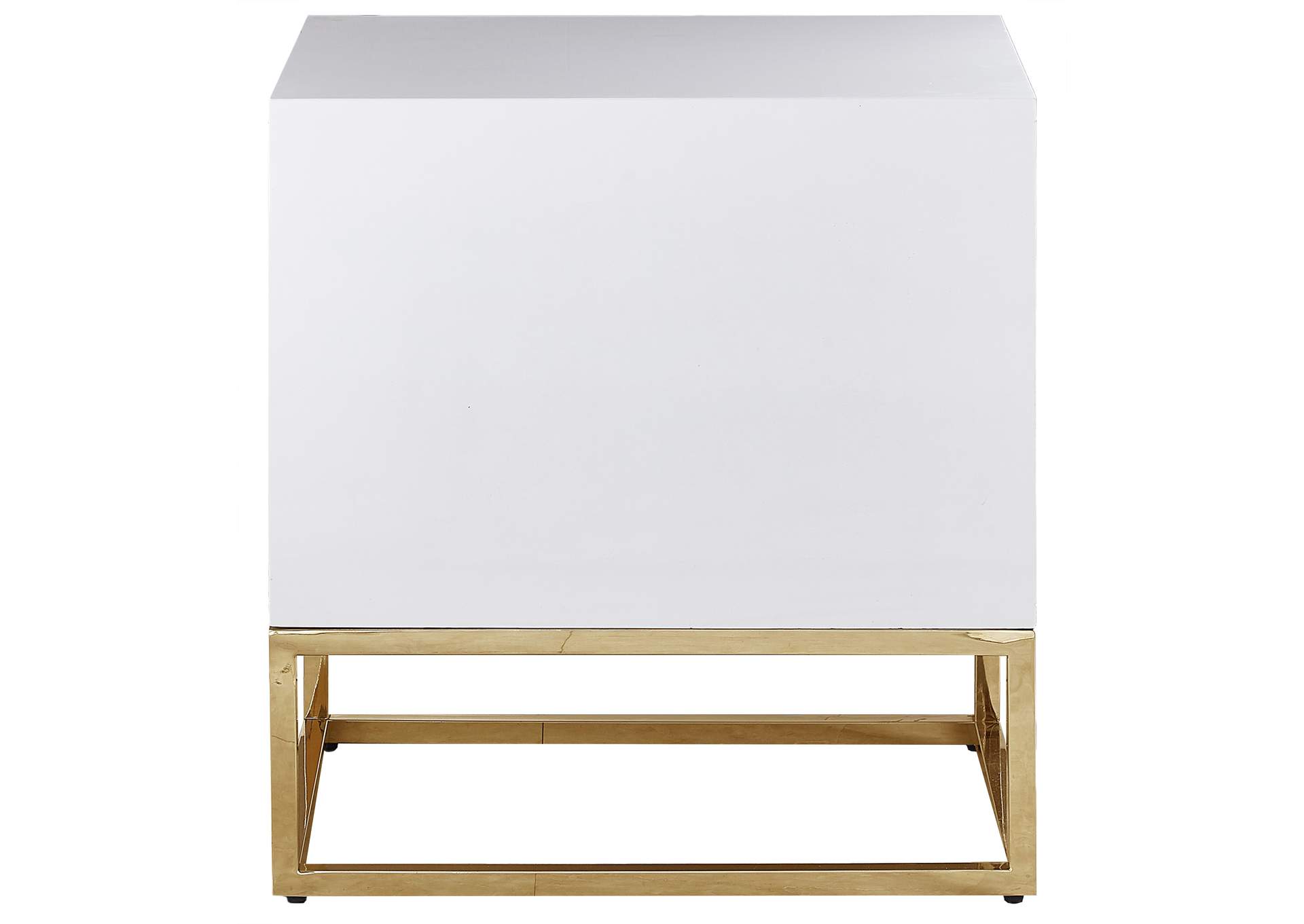 Nova White Side Table,Meridian Furniture