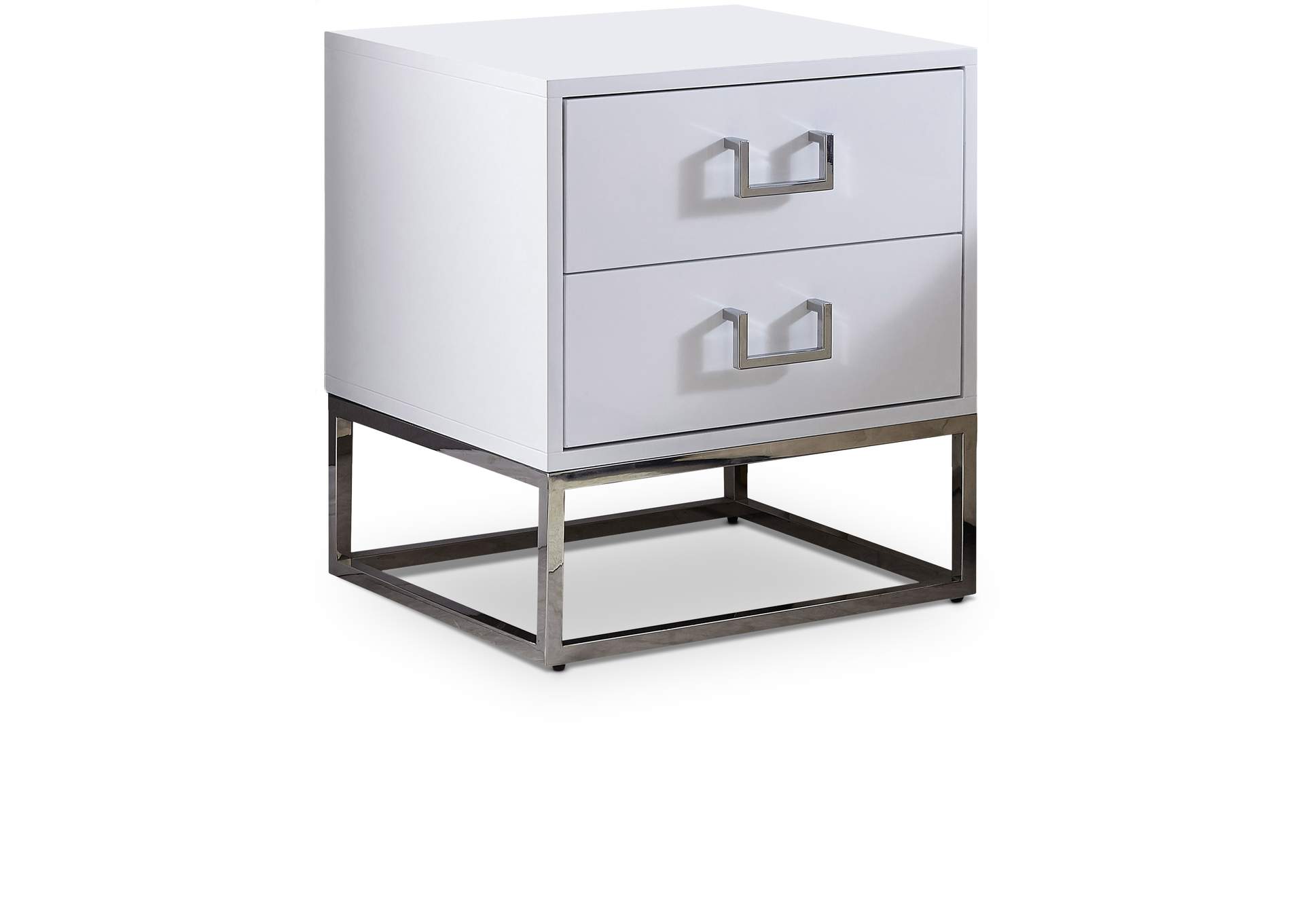 Nova White Side Table,Meridian Furniture