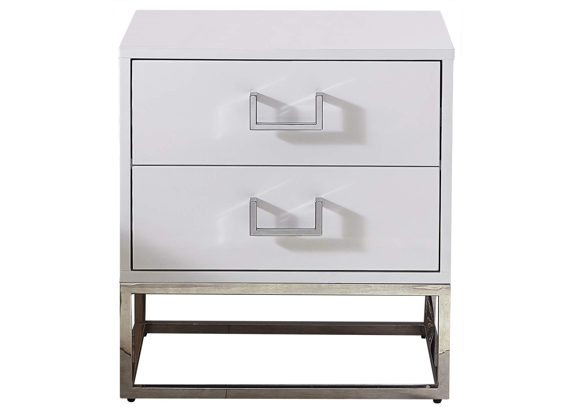 Nova White Side Table,Meridian Furniture