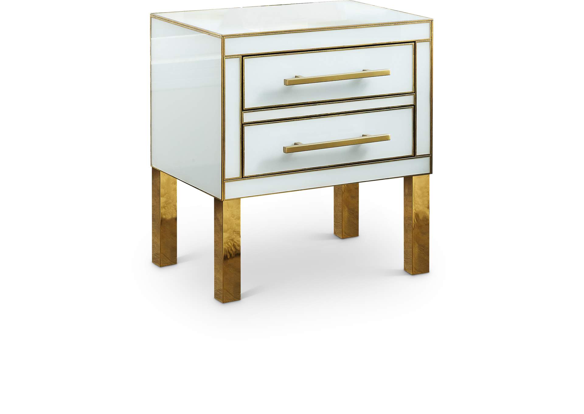 Gigi White Side Table,Meridian Furniture