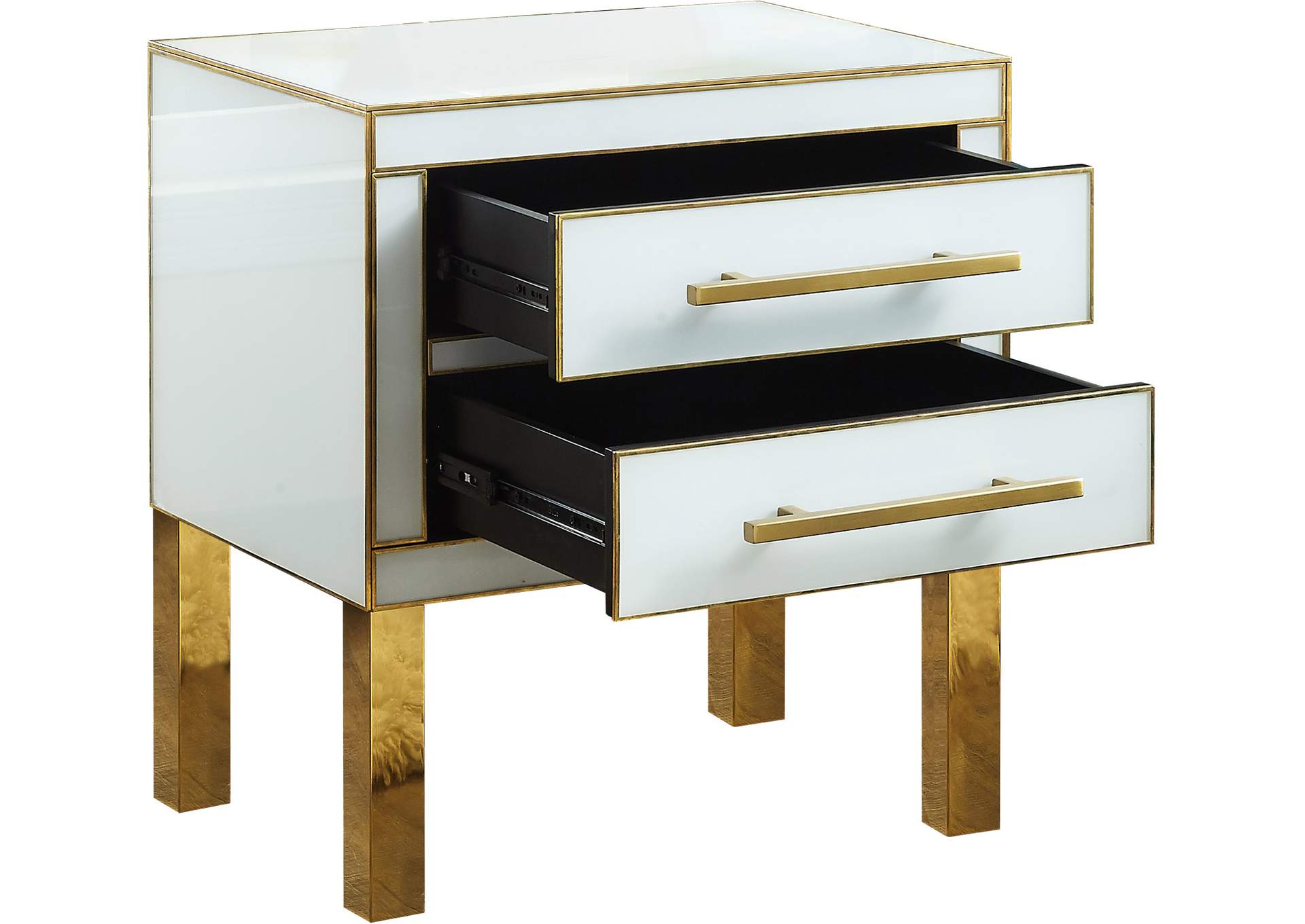 Gigi White Side Table,Meridian Furniture