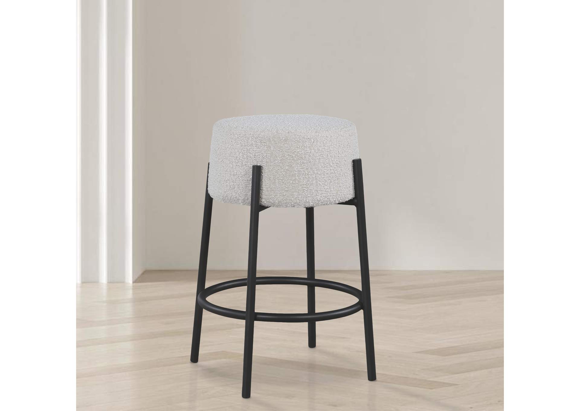 Avalon Cream Boucle Fabric Counter Stool,Meridian Furniture