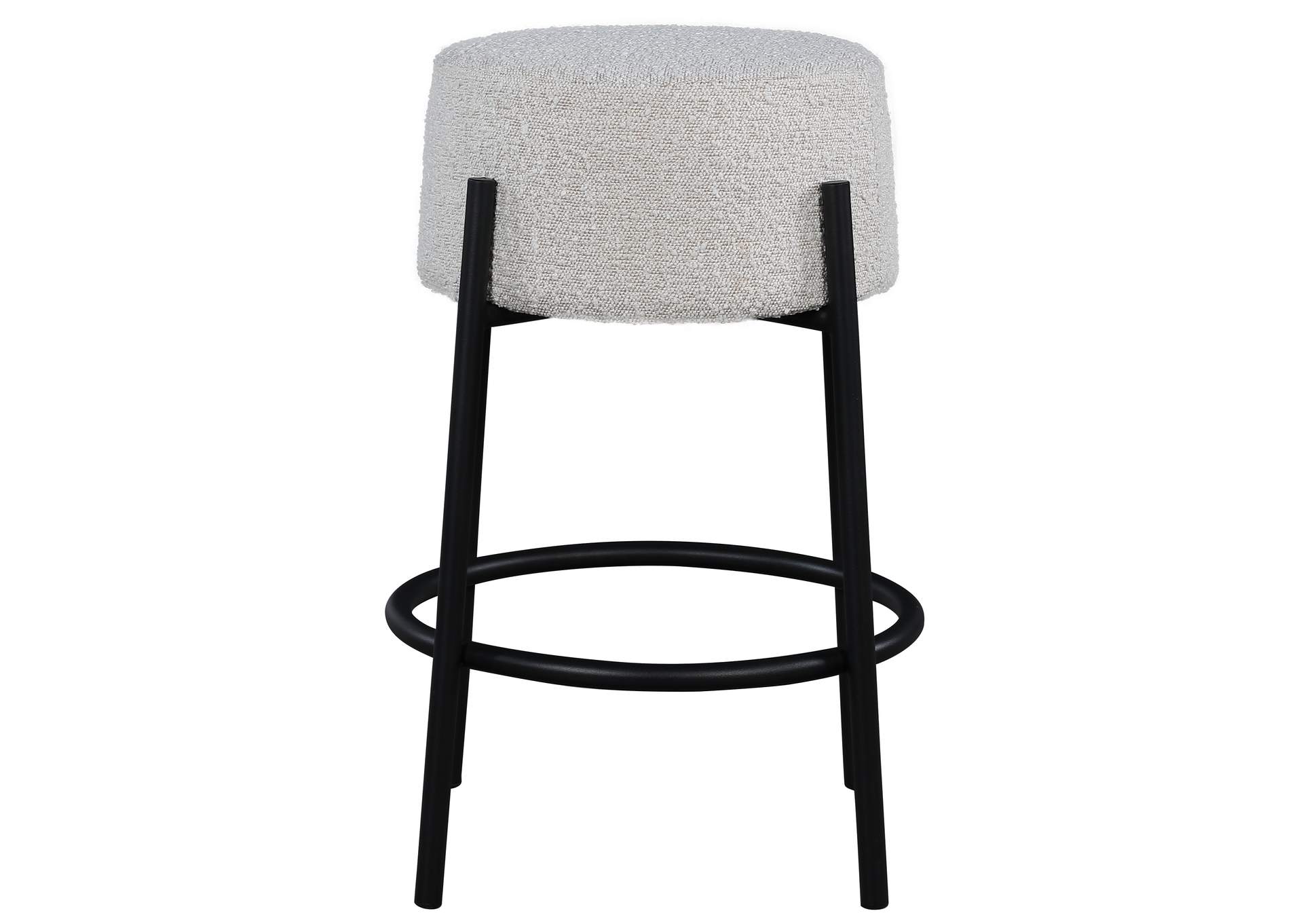 Avalon Cream Boucle Fabric Counter Stool,Meridian Furniture