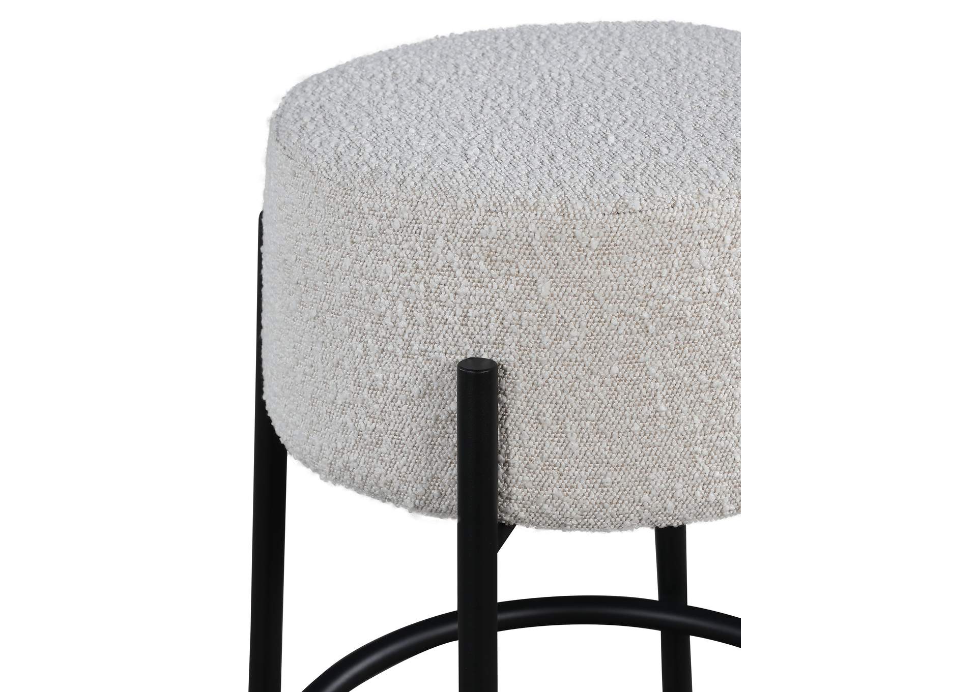 Avalon Cream Boucle Fabric Counter Stool,Meridian Furniture