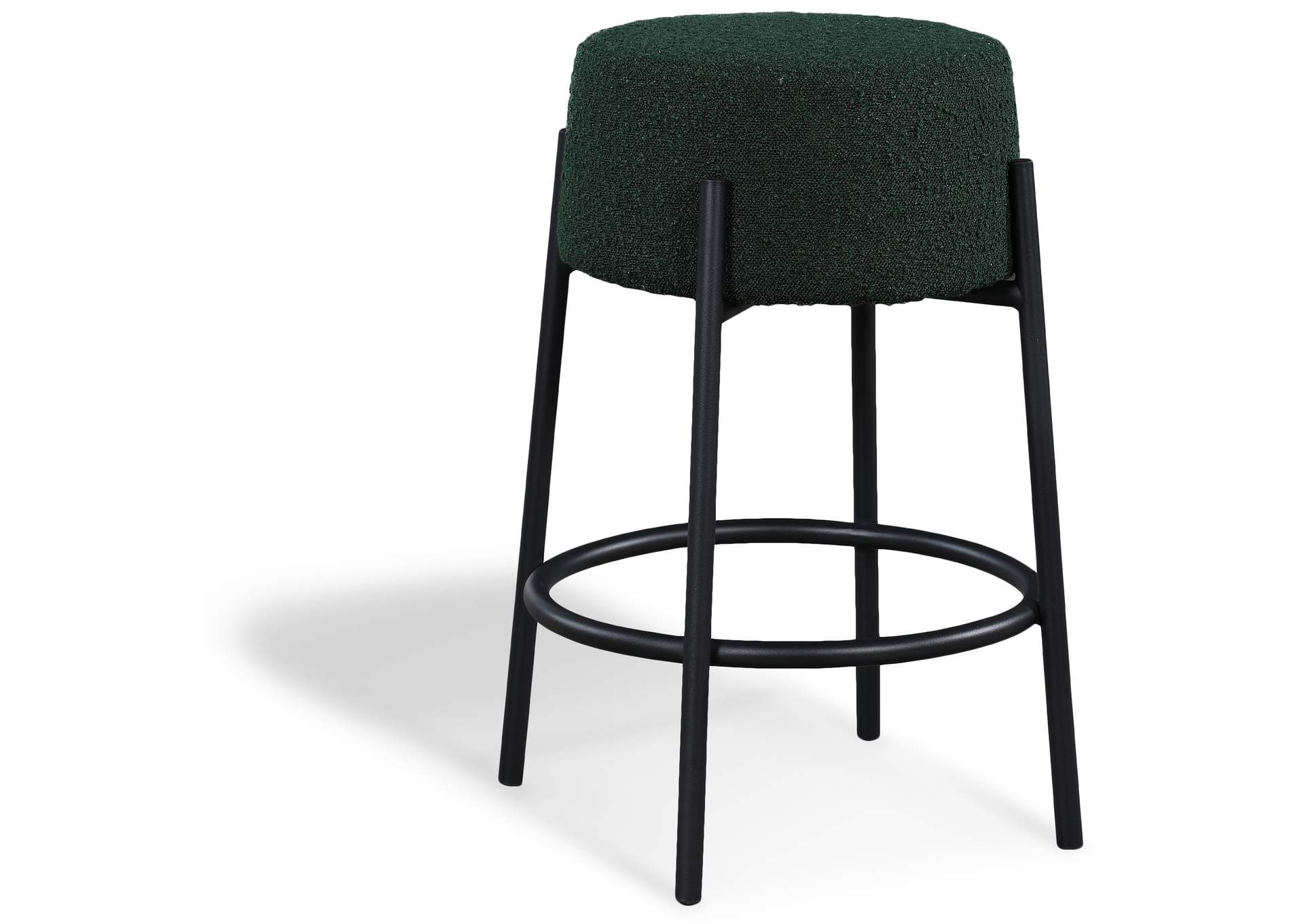 Avalon Green Boucle Fabric Counter Stool,Meridian Furniture