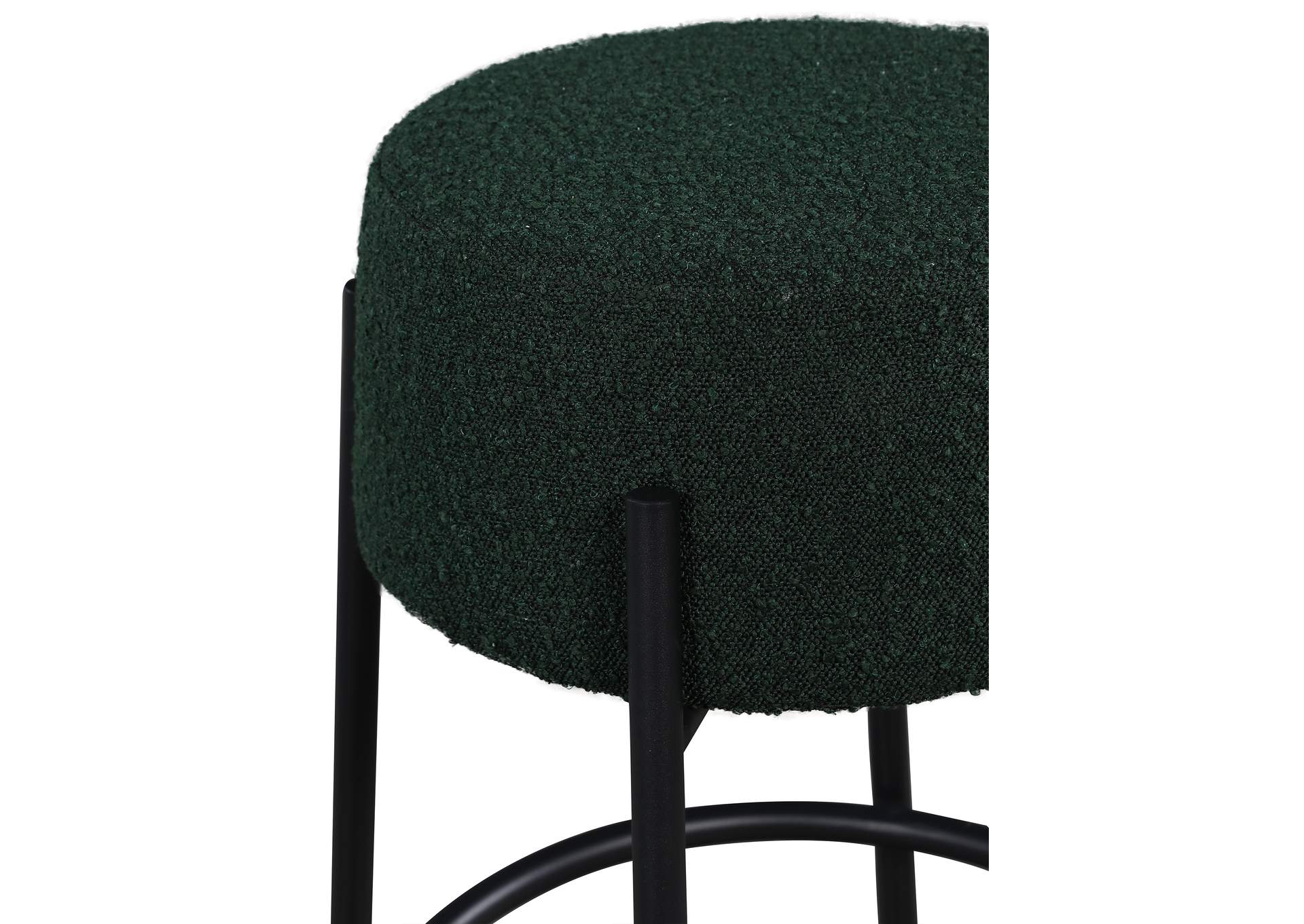 Avalon Green Boucle Fabric Counter Stool,Meridian Furniture