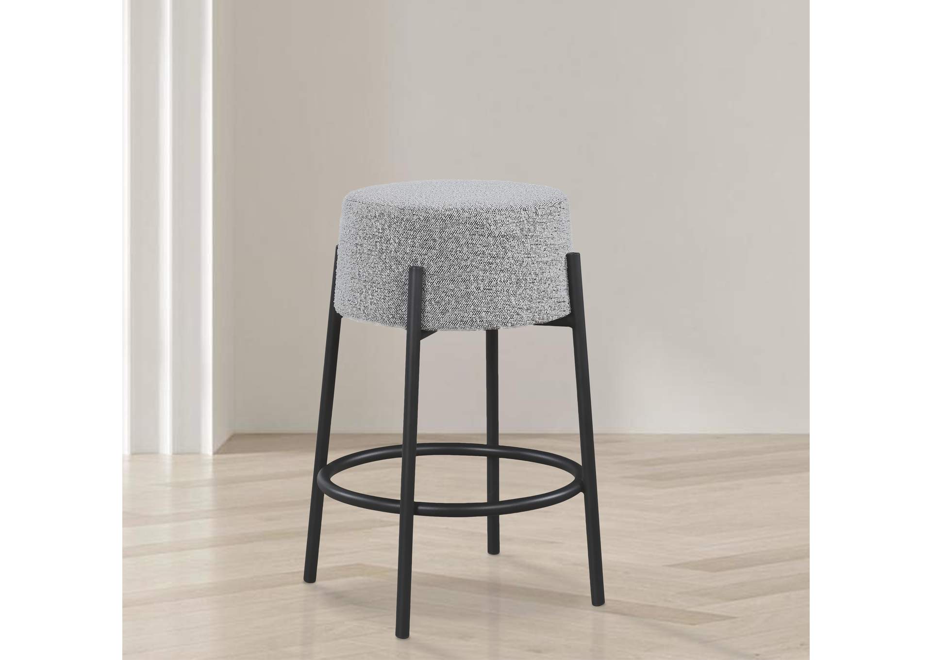 Avalon Grey Boucle Fabric Counter Stool,Meridian Furniture