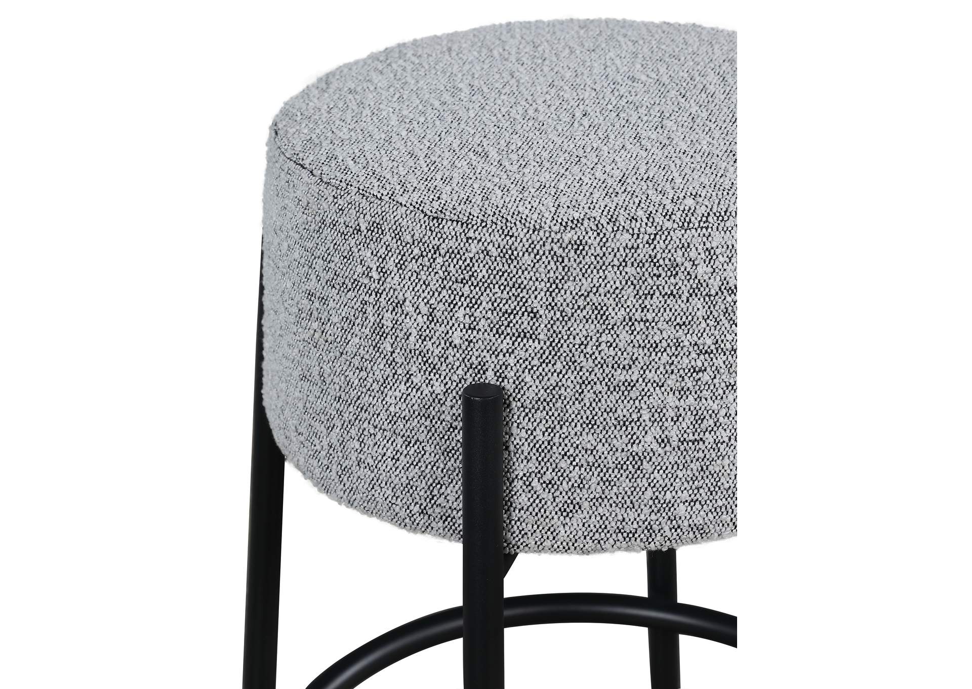 Avalon Grey Boucle Fabric Counter Stool,Meridian Furniture