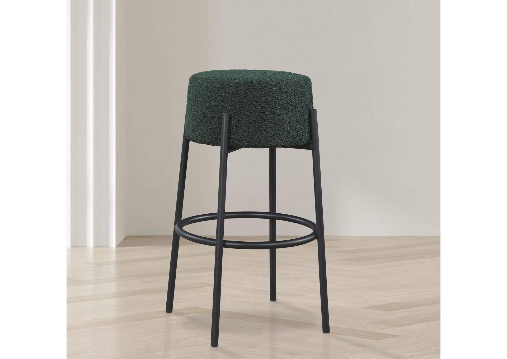 Avalon Green Boucle Fabric Bar Stool,Meridian Furniture