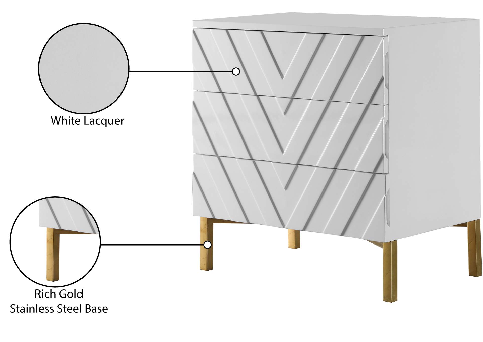 Collette Side Table,Meridian Furniture