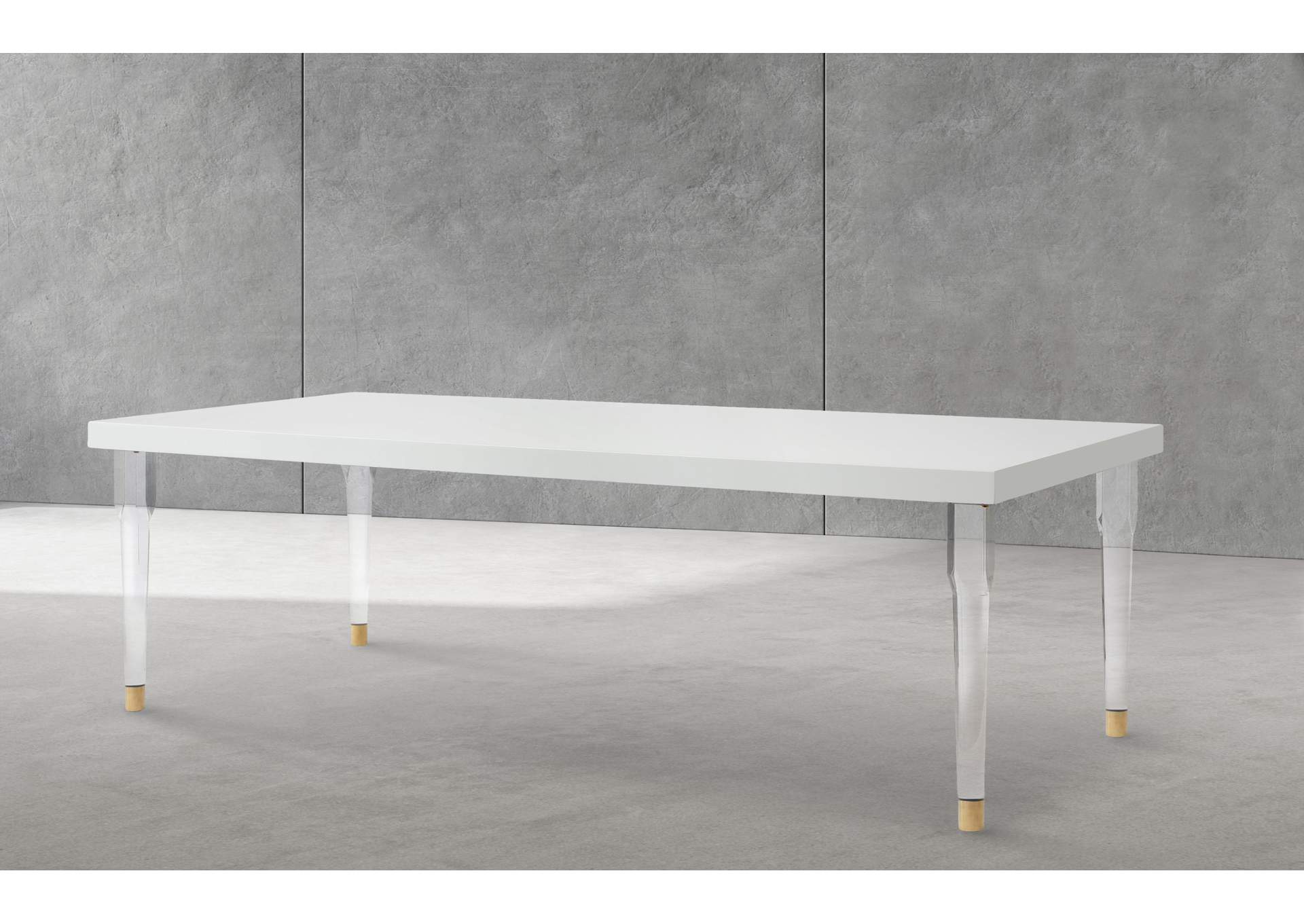 Bethany White Dining Table,Meridian Furniture