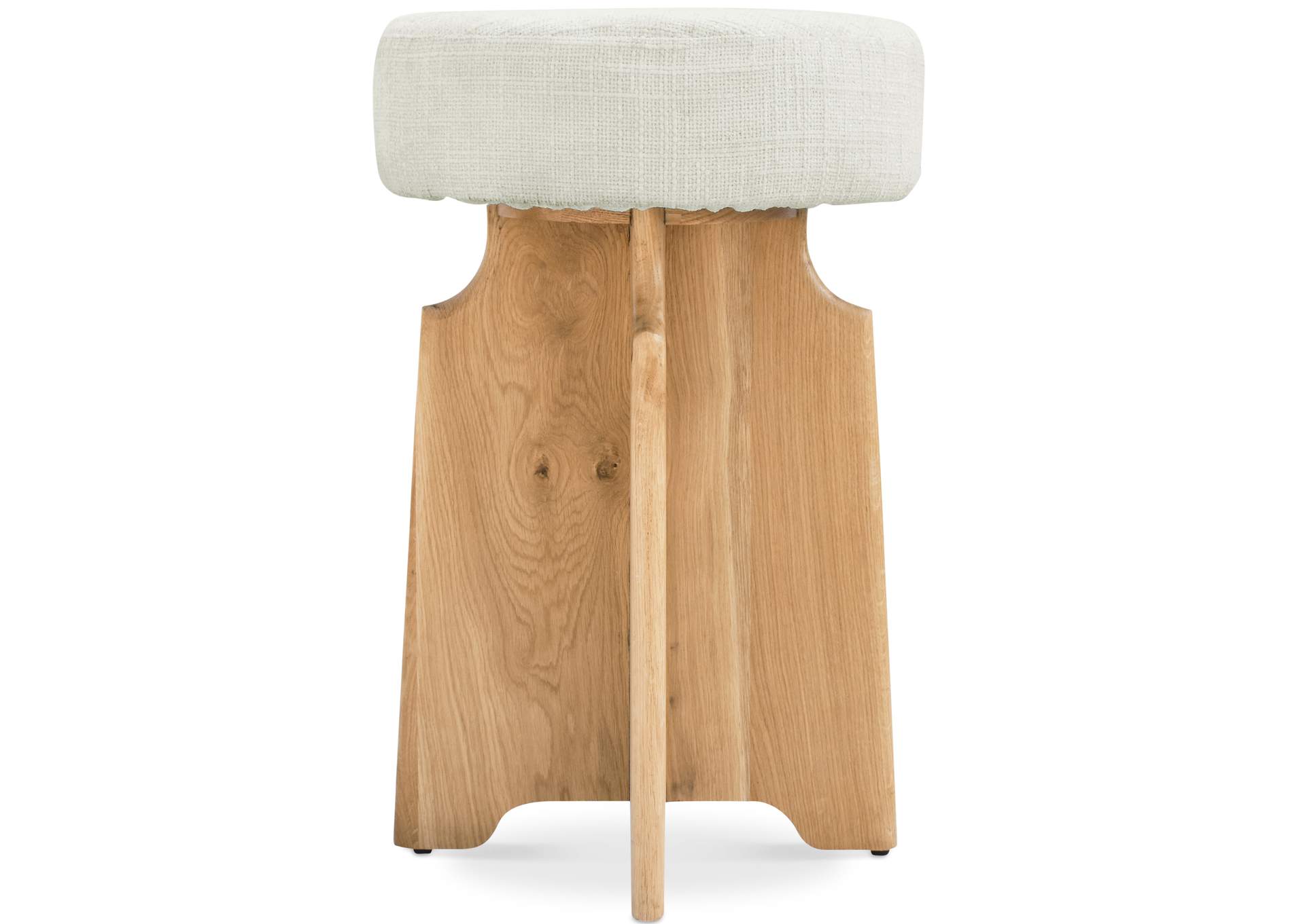 Jasper Cream Boucle Fabric Stool,Meridian Furniture