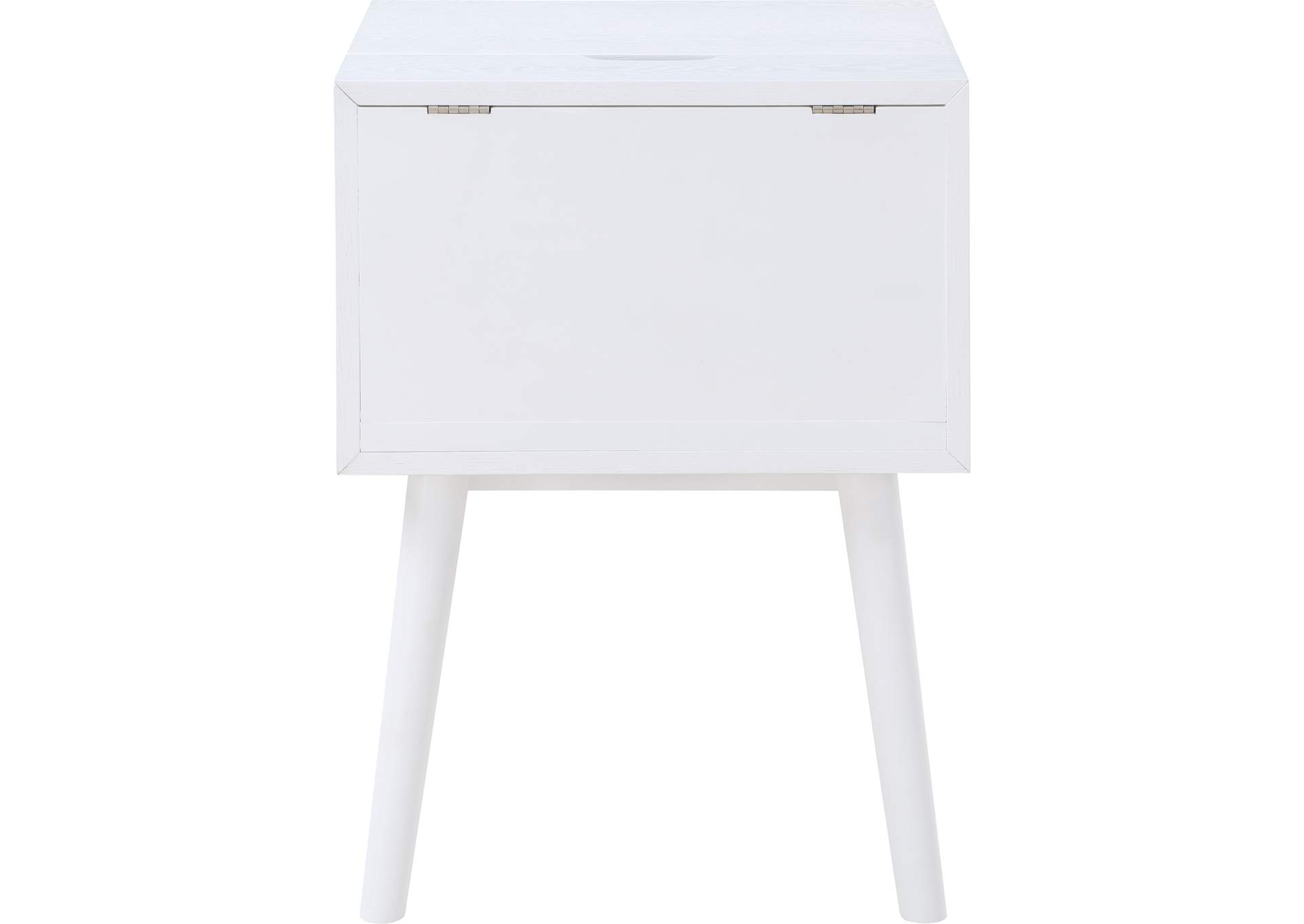 Teddy White Night Stand,Meridian Furniture