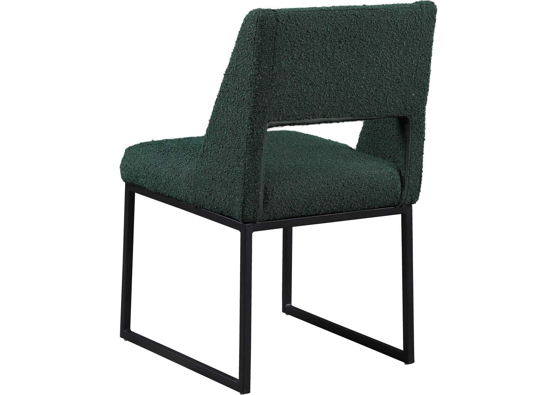 Jayce Green Boucle Fabric Dining Chair Set of 2,Meridian Furniture