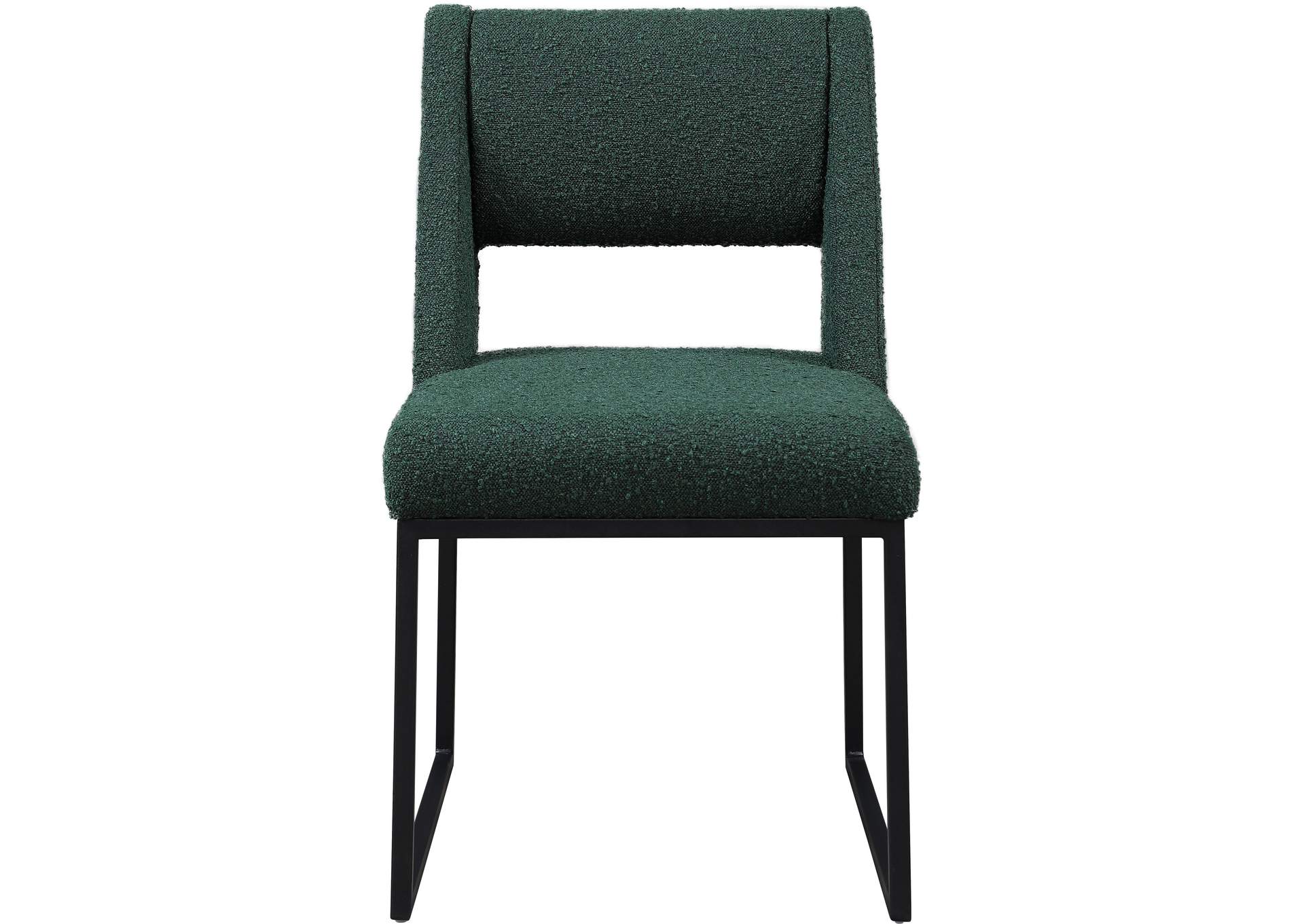 Jayce Green Boucle Fabric Dining Chair Set of 2,Meridian Furniture