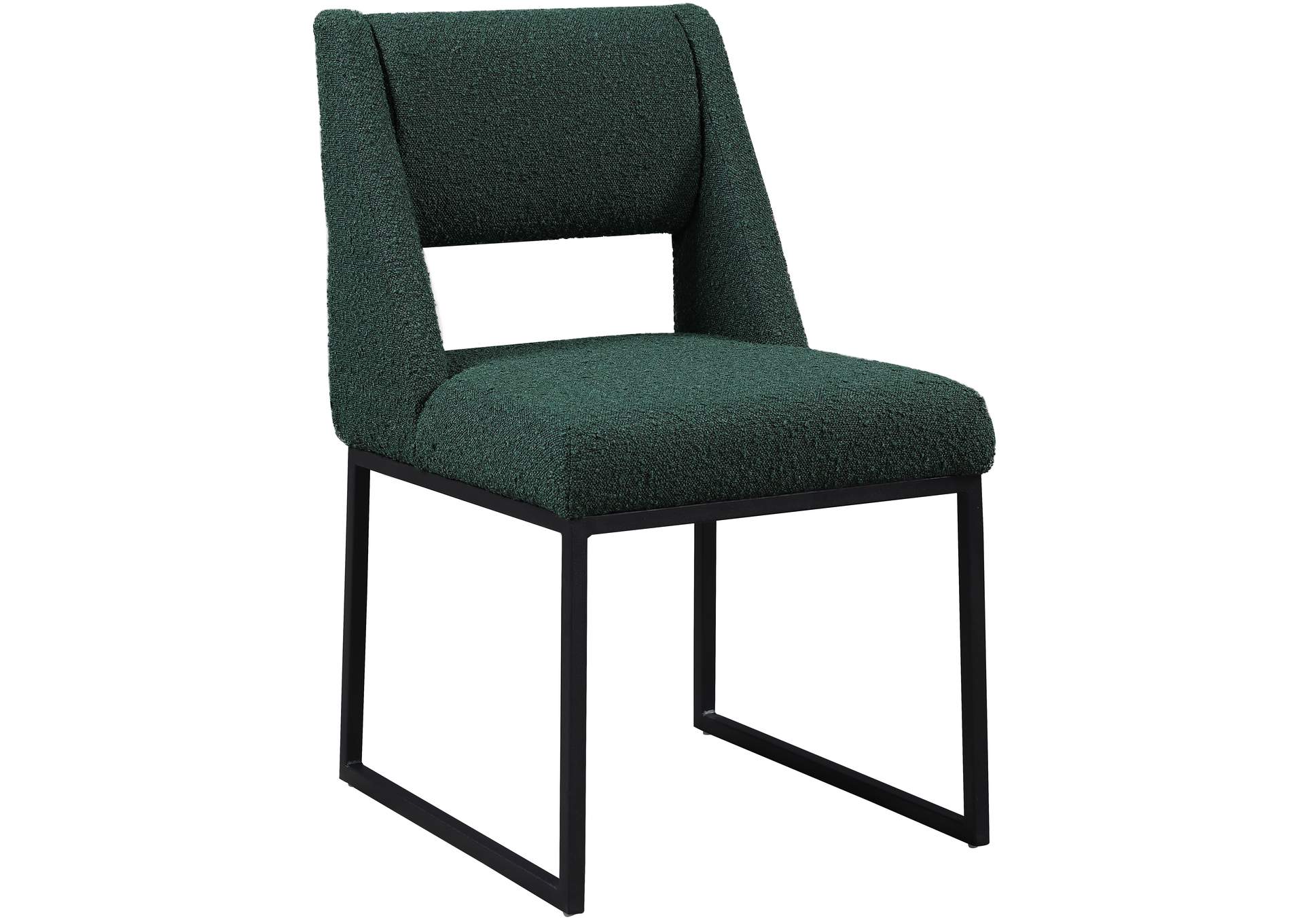 Jayce Green Boucle Fabric Dining Chair Set of 2,Meridian Furniture