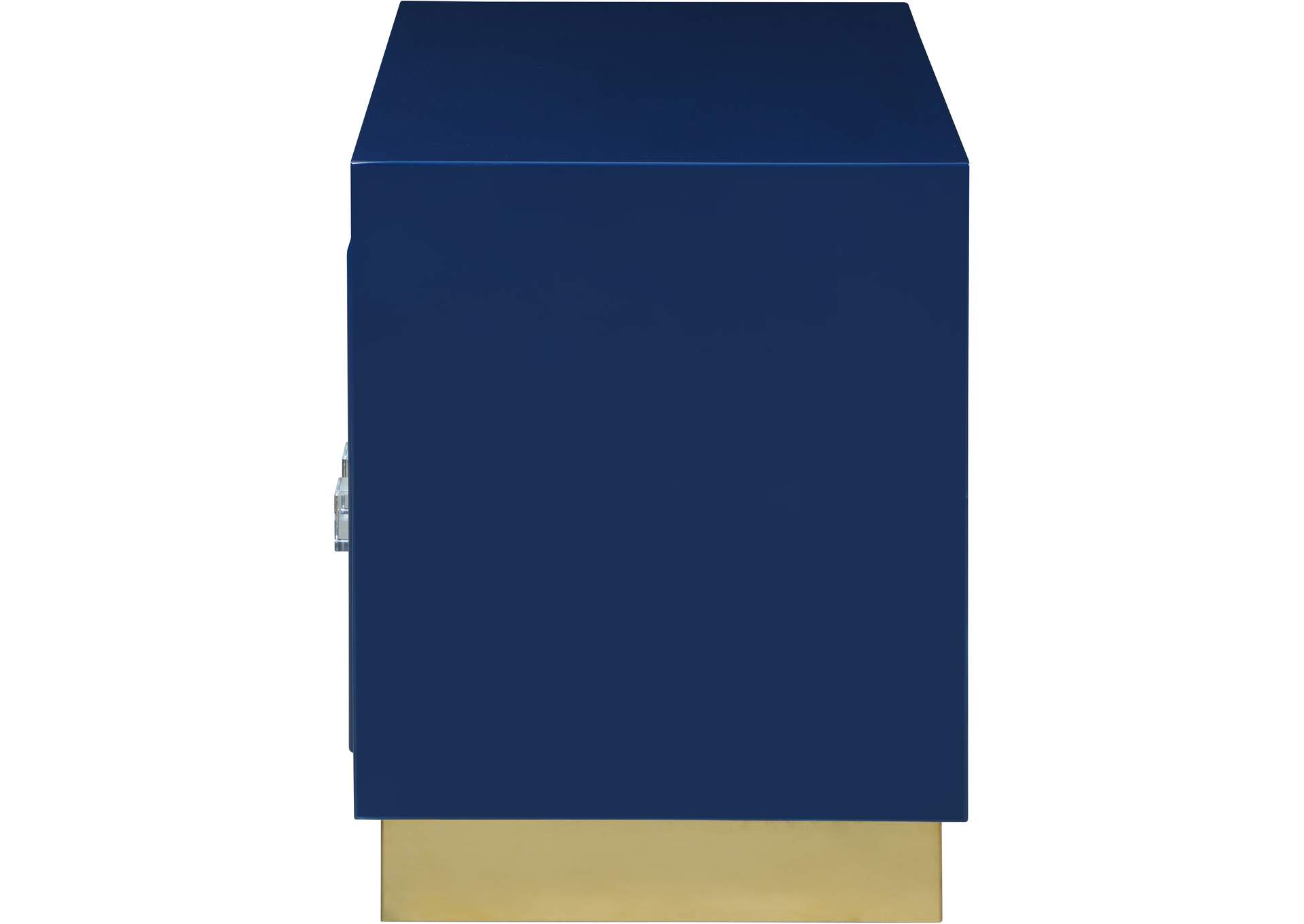 Cosmopolitan Navy Lacquer Side Table,Meridian Furniture