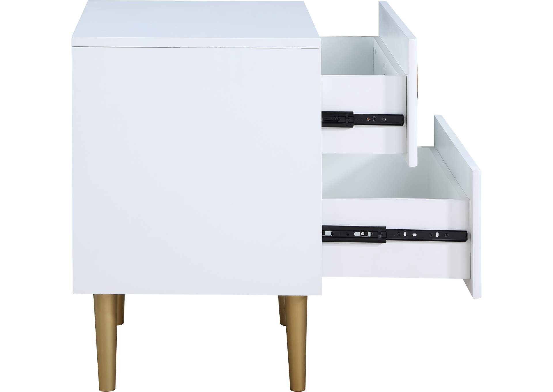 Zayne White Night Stand,Meridian Furniture