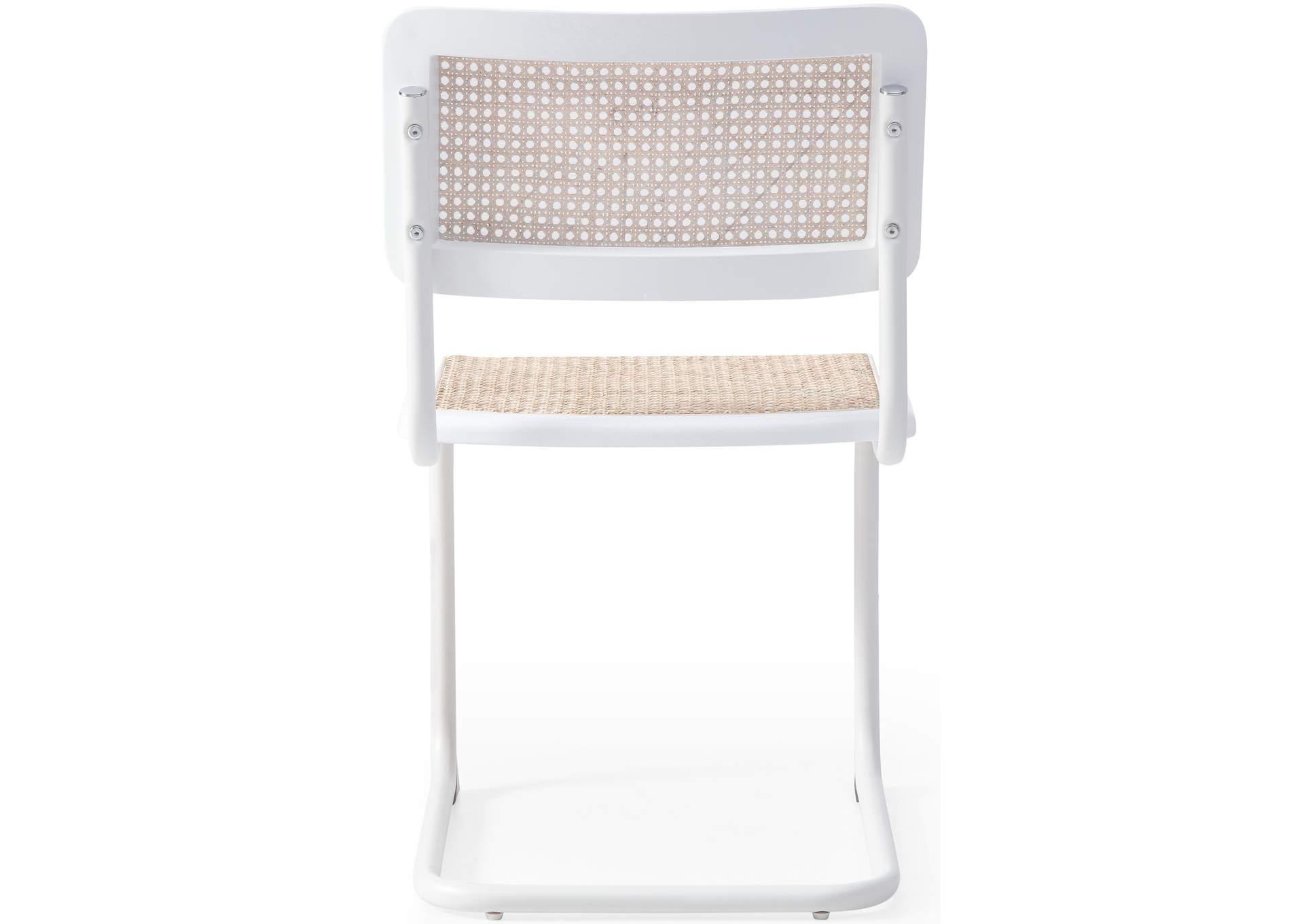 Kano White Powder Coating Dining Chair Set of 2,Meridian Furniture