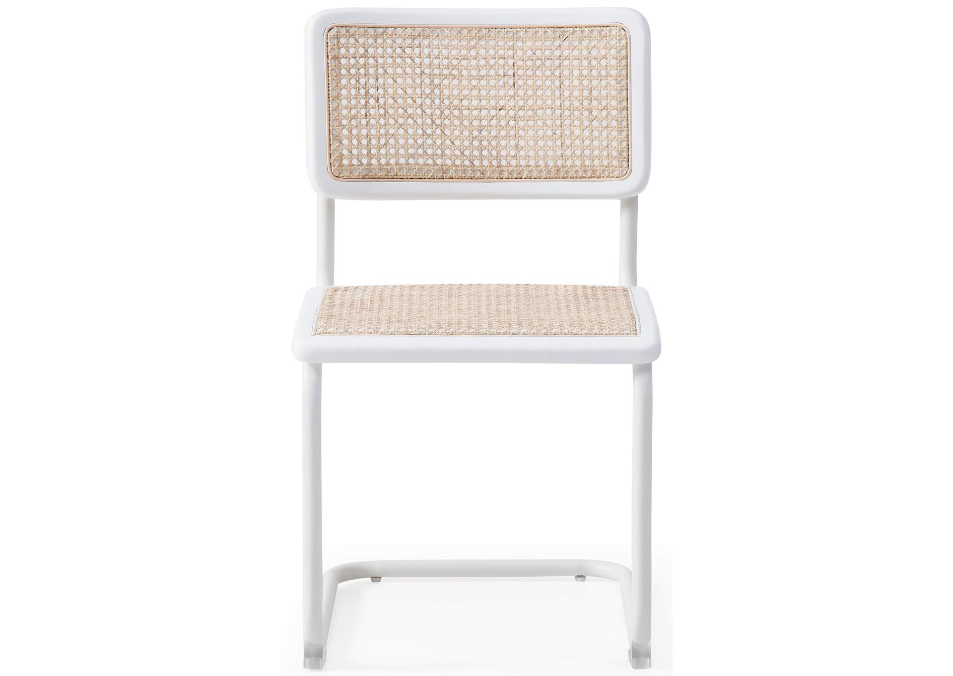 Kano White Powder Coating Dining Chair Set of 2,Meridian Furniture