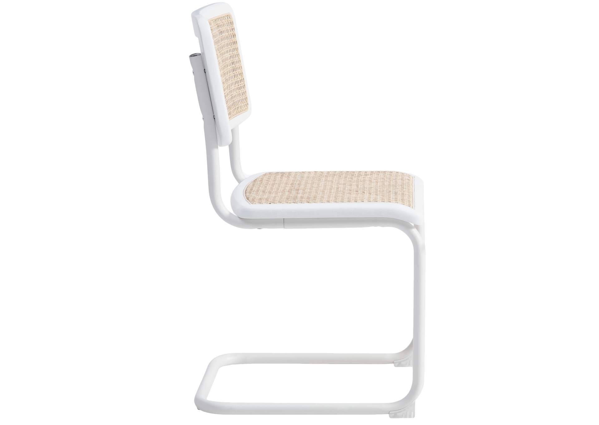 Kano White Powder Coating Dining Chair Set of 2,Meridian Furniture