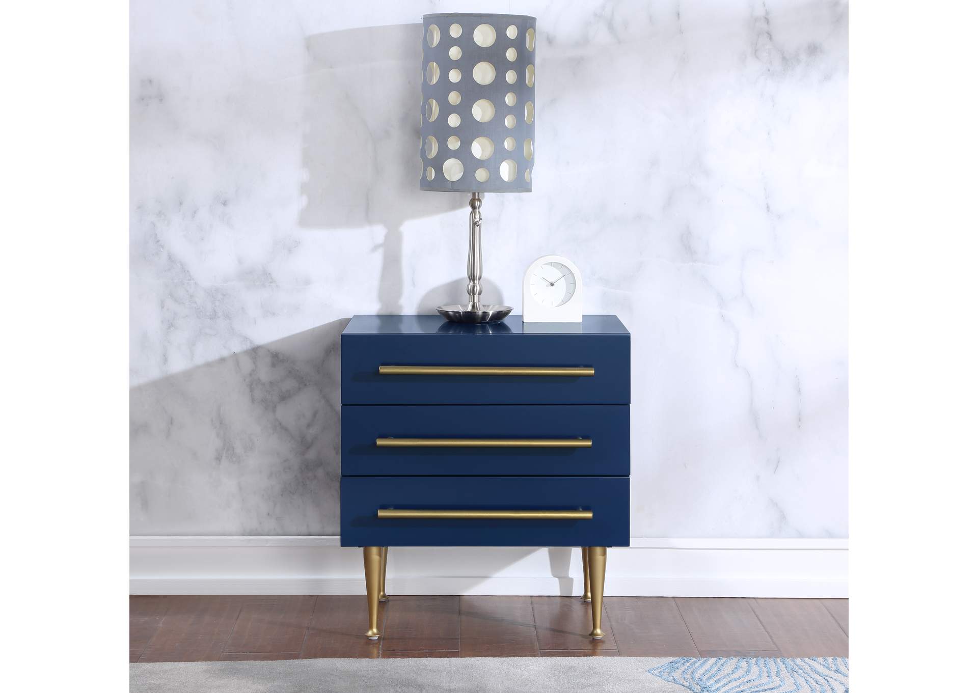 Marisol Navy Night Stand,Meridian Furniture