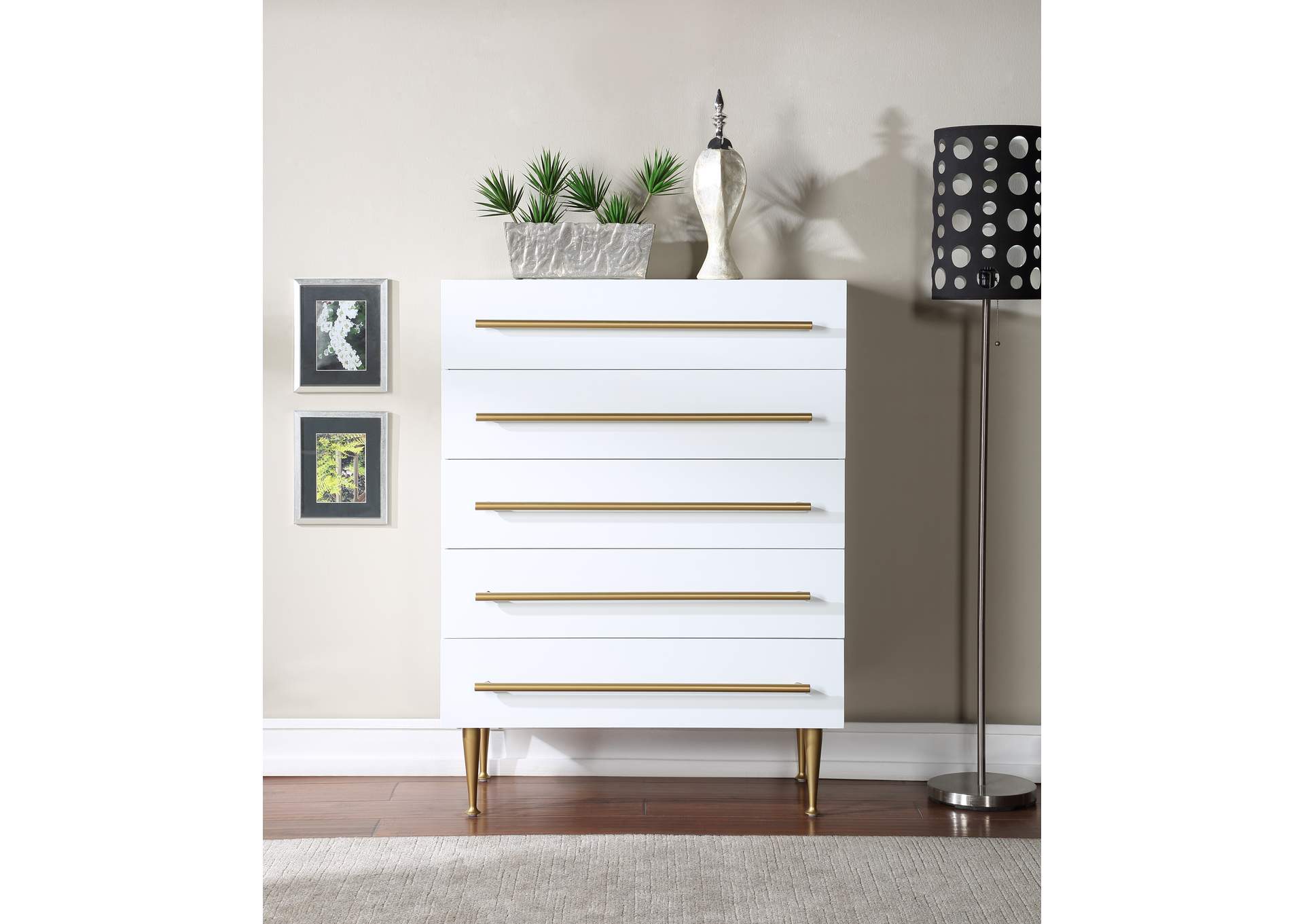 Marisol White Chest,Meridian Furniture