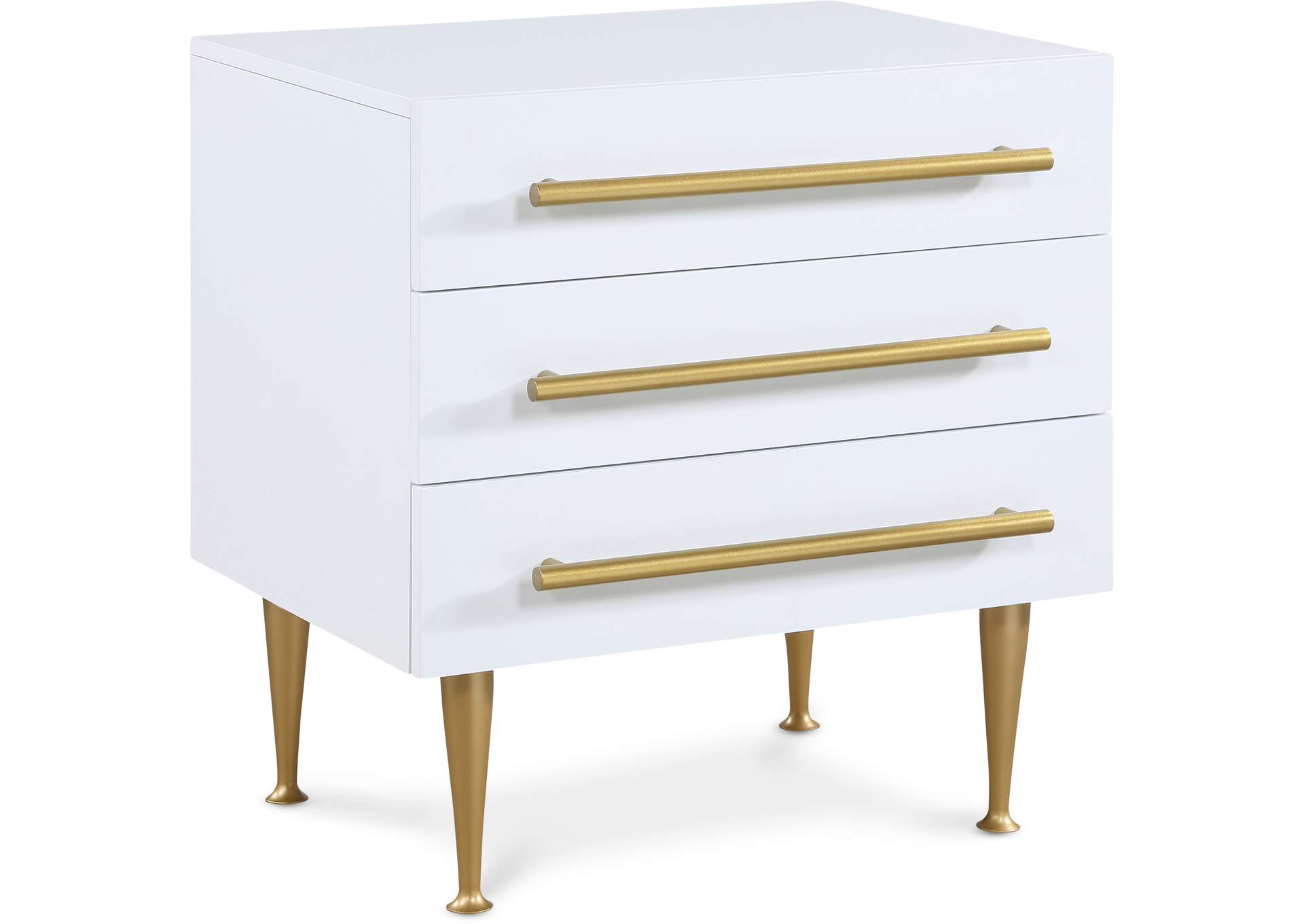 Marisol White Night Stand,Meridian Furniture