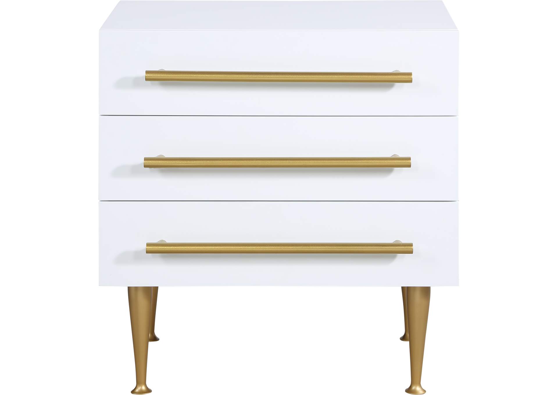 Marisol White Night Stand,Meridian Furniture