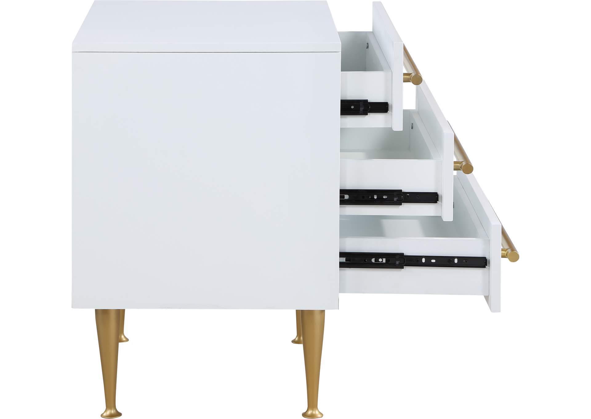 Marisol White Night Stand,Meridian Furniture